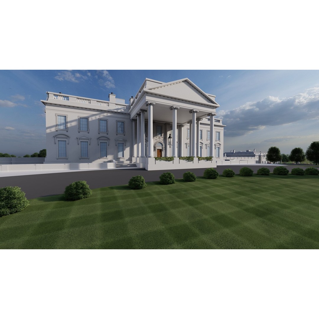 The White House 3D Model – Detailed Architectural Asset, Lumion Ready - View 6