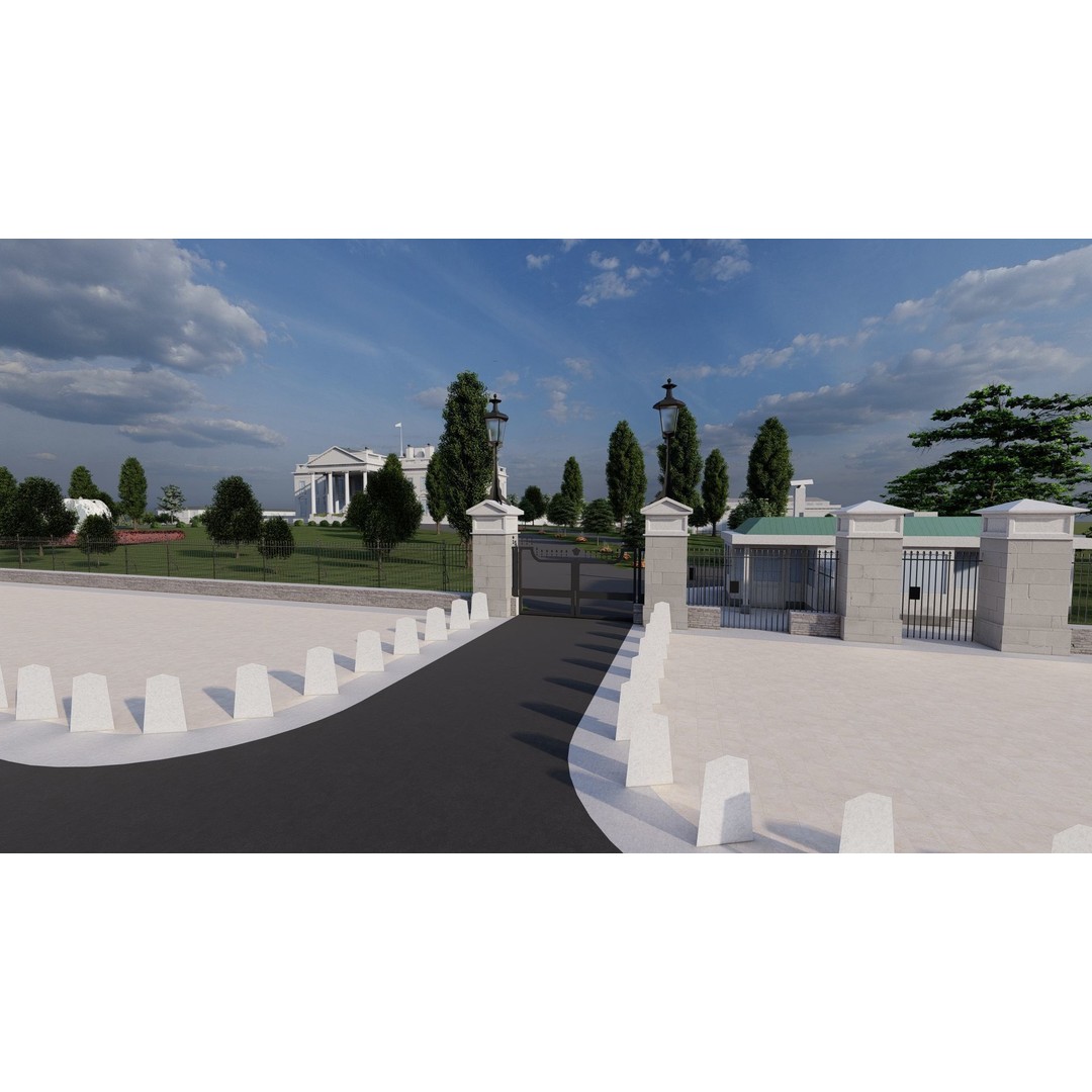 The White House 3D Model – Detailed Architectural Asset, Lumion Ready - View 8