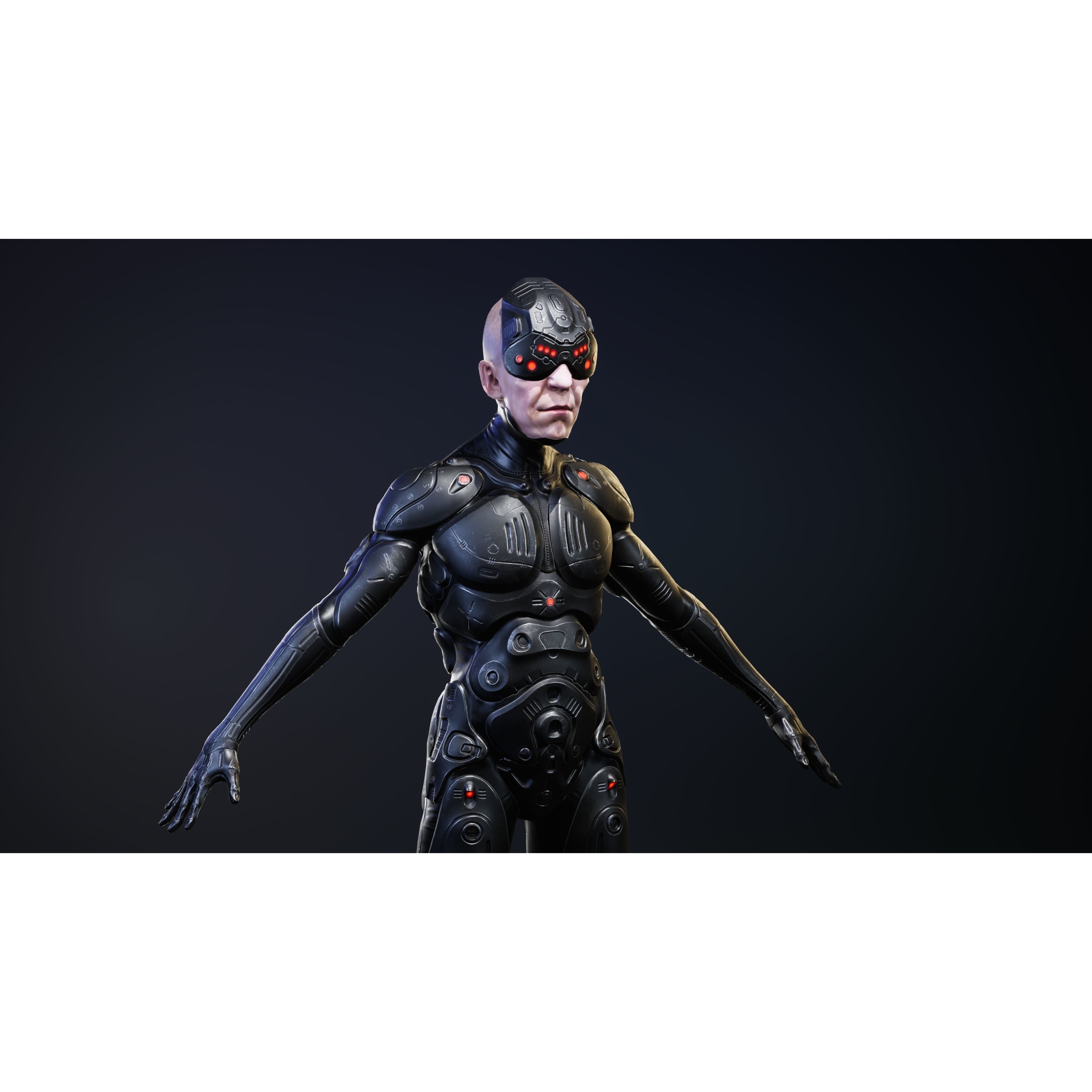 Sci-Fi Robot-M5 - Low-Poly Game-Ready 3D Model - View 14
