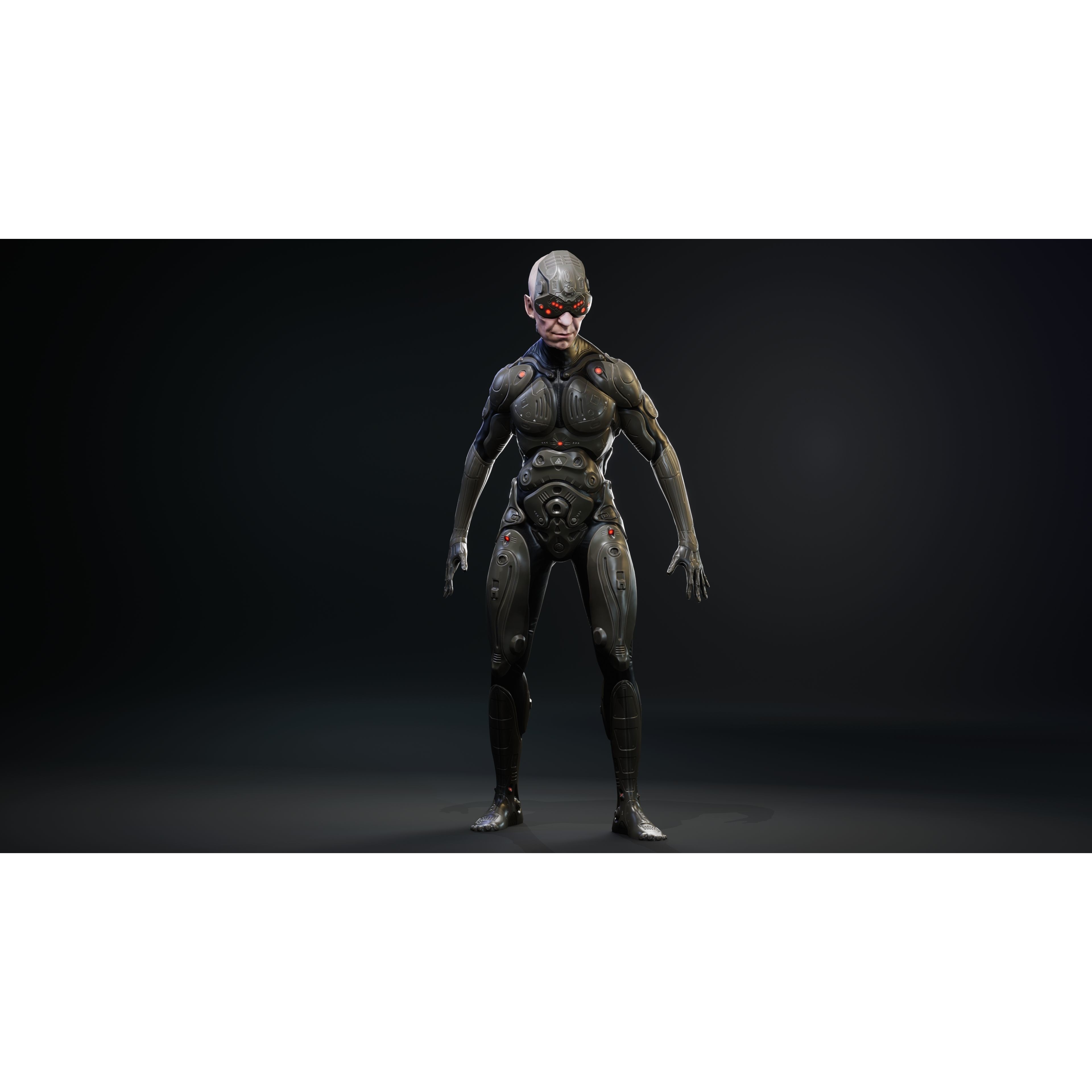 Sci-Fi Robot-M5 - Low-Poly Game-Ready 3D Model - View 16