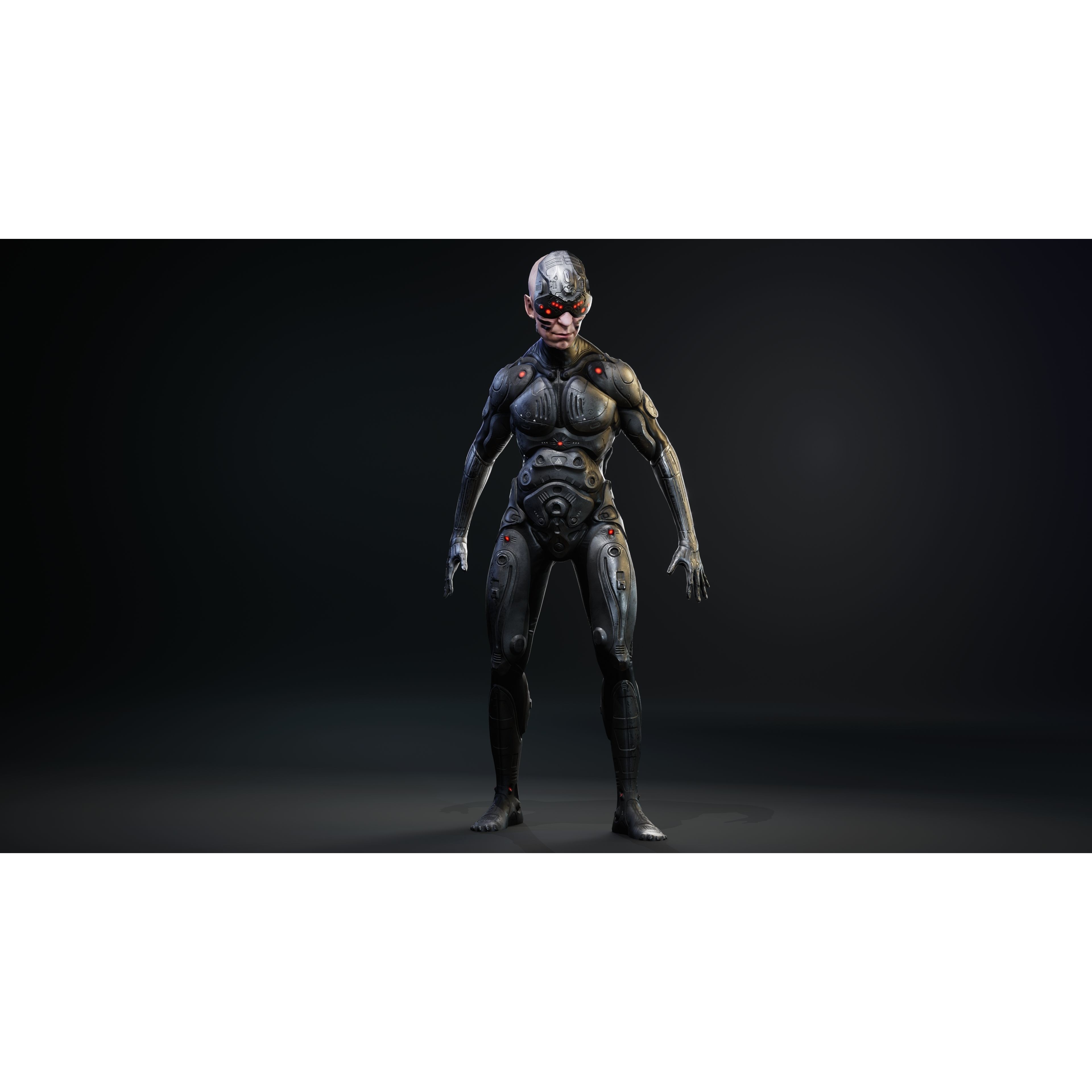 Sci-Fi Robot-M5 - Low-Poly Game-Ready 3D Model - View 17