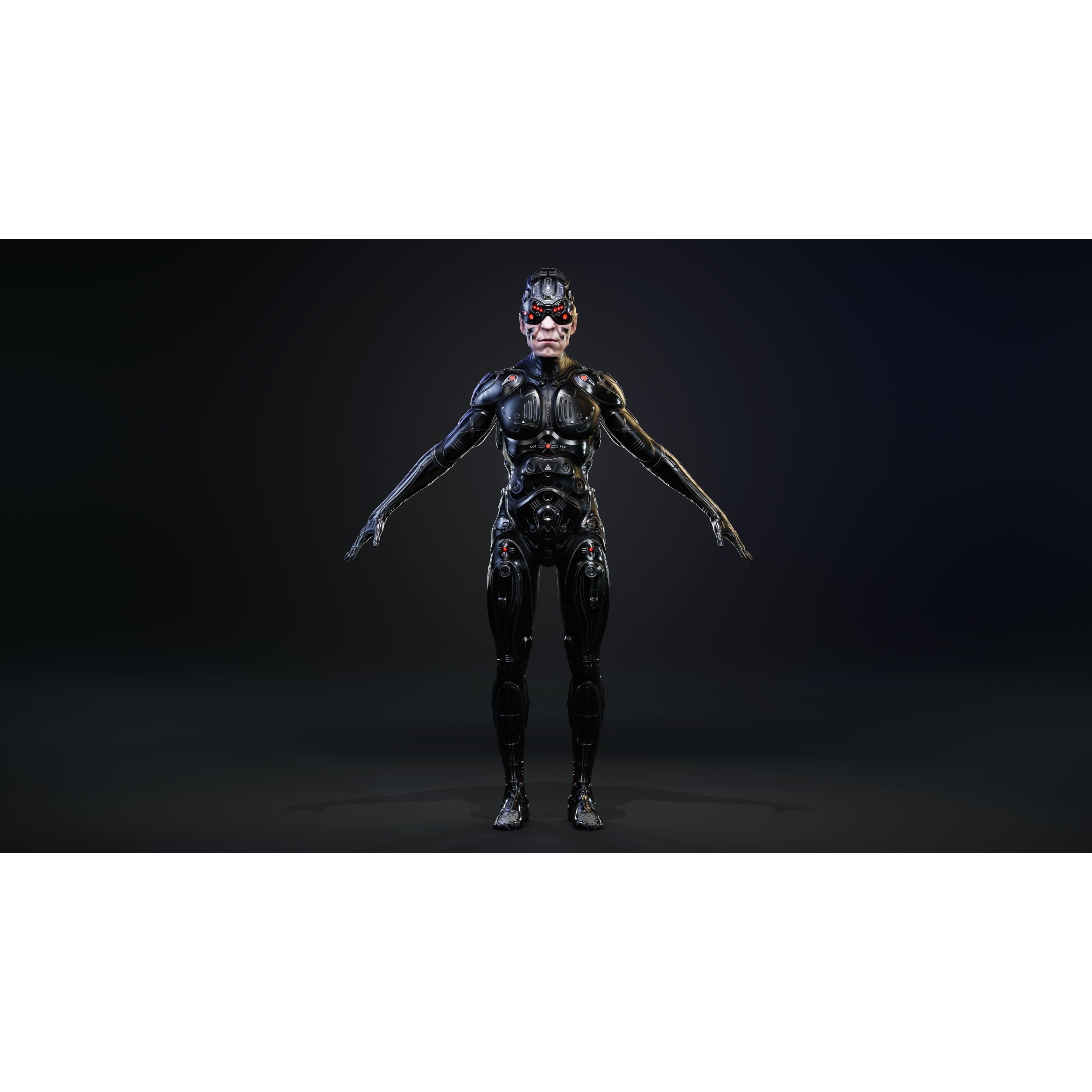 Sci-Fi Robot-M5 - Low-Poly Game-Ready 3D Model - View 23