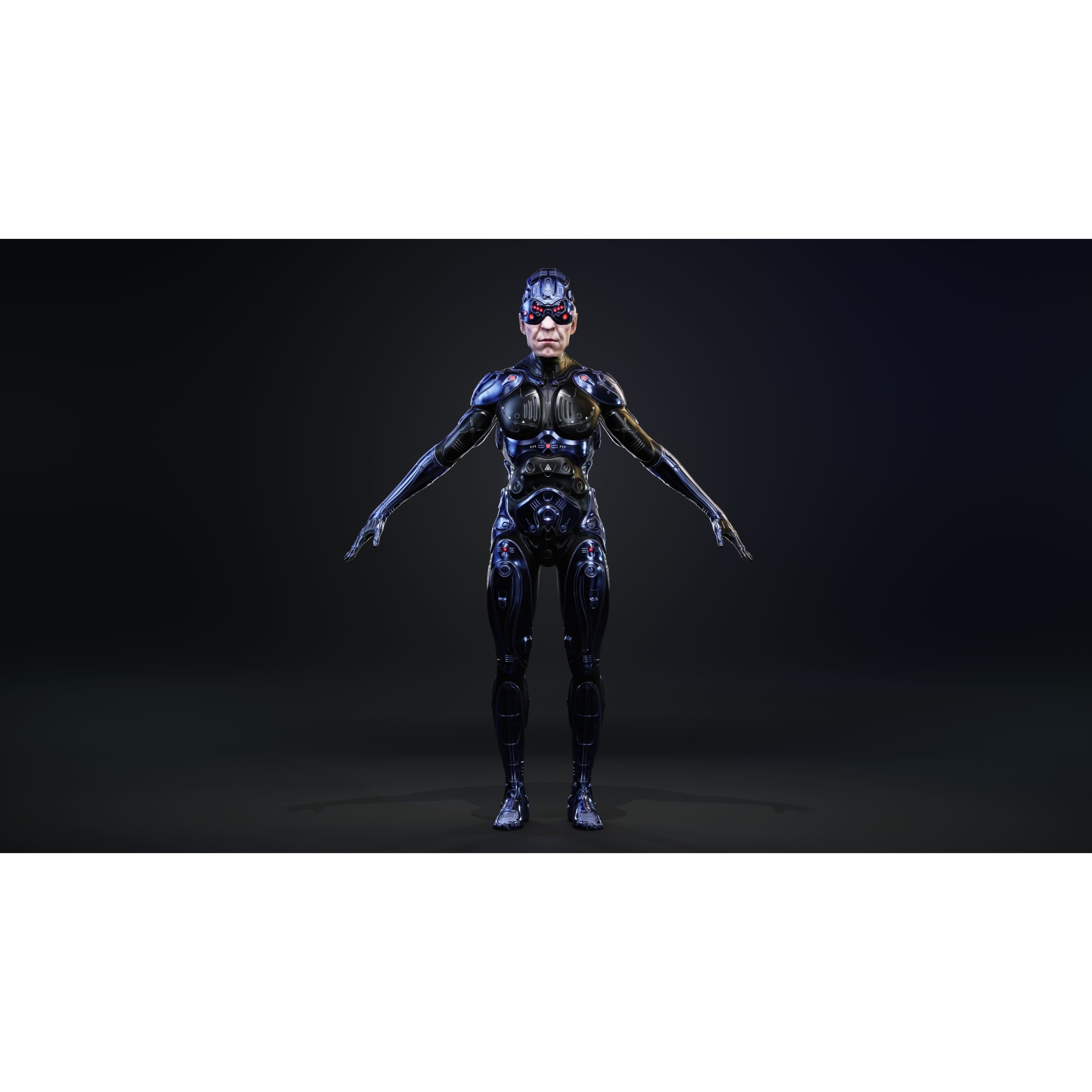 Sci-Fi Robot-M5 - Low-Poly Game-Ready 3D Model - View 28