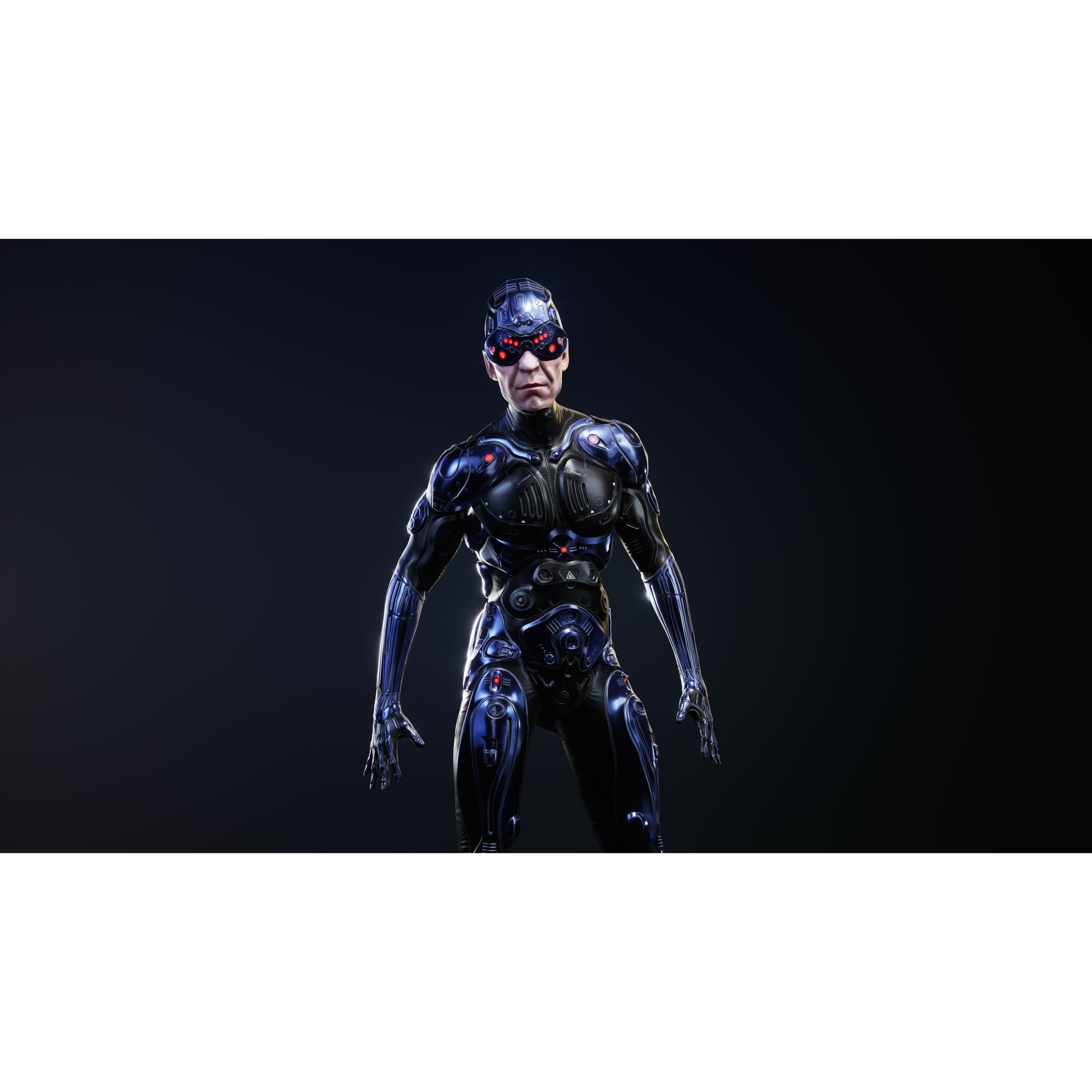 Sci-Fi Robot-M5 - Low-Poly Game-Ready 3D Model - View 3