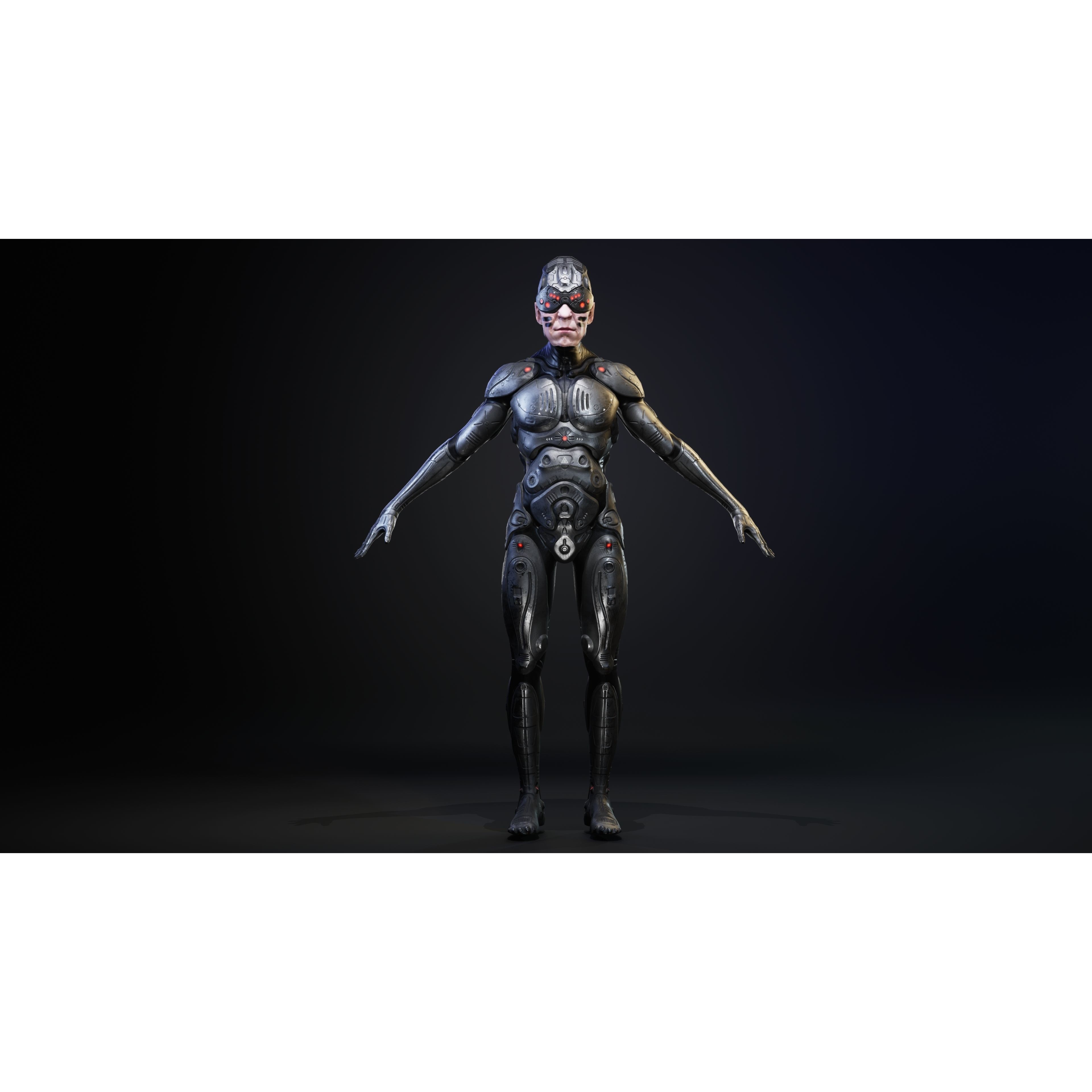 Sci-Fi Robot-M5 - Low-Poly Game-Ready 3D Model - View 31