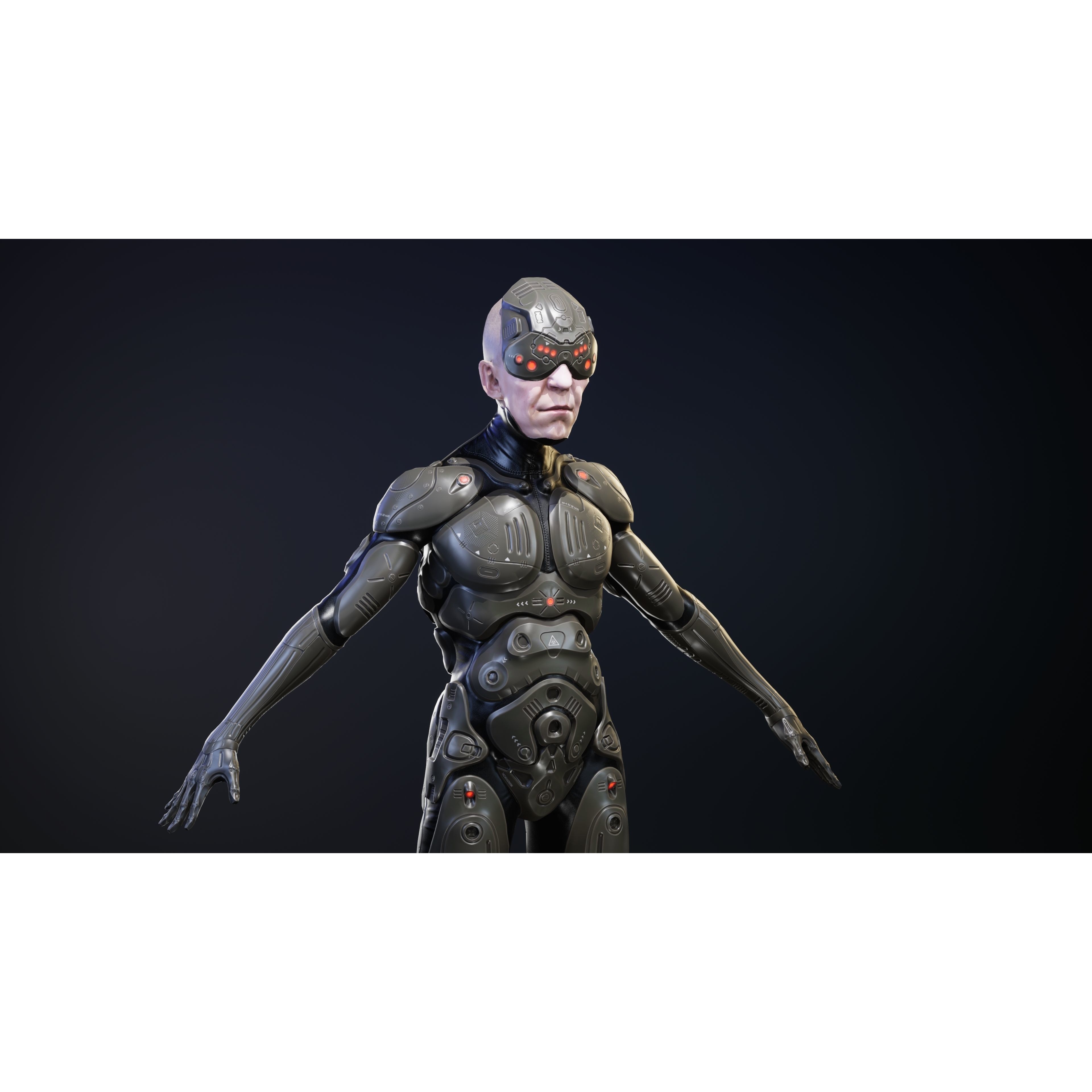 Sci-Fi Robot-M5 - Low-Poly Game-Ready 3D Model - View 37