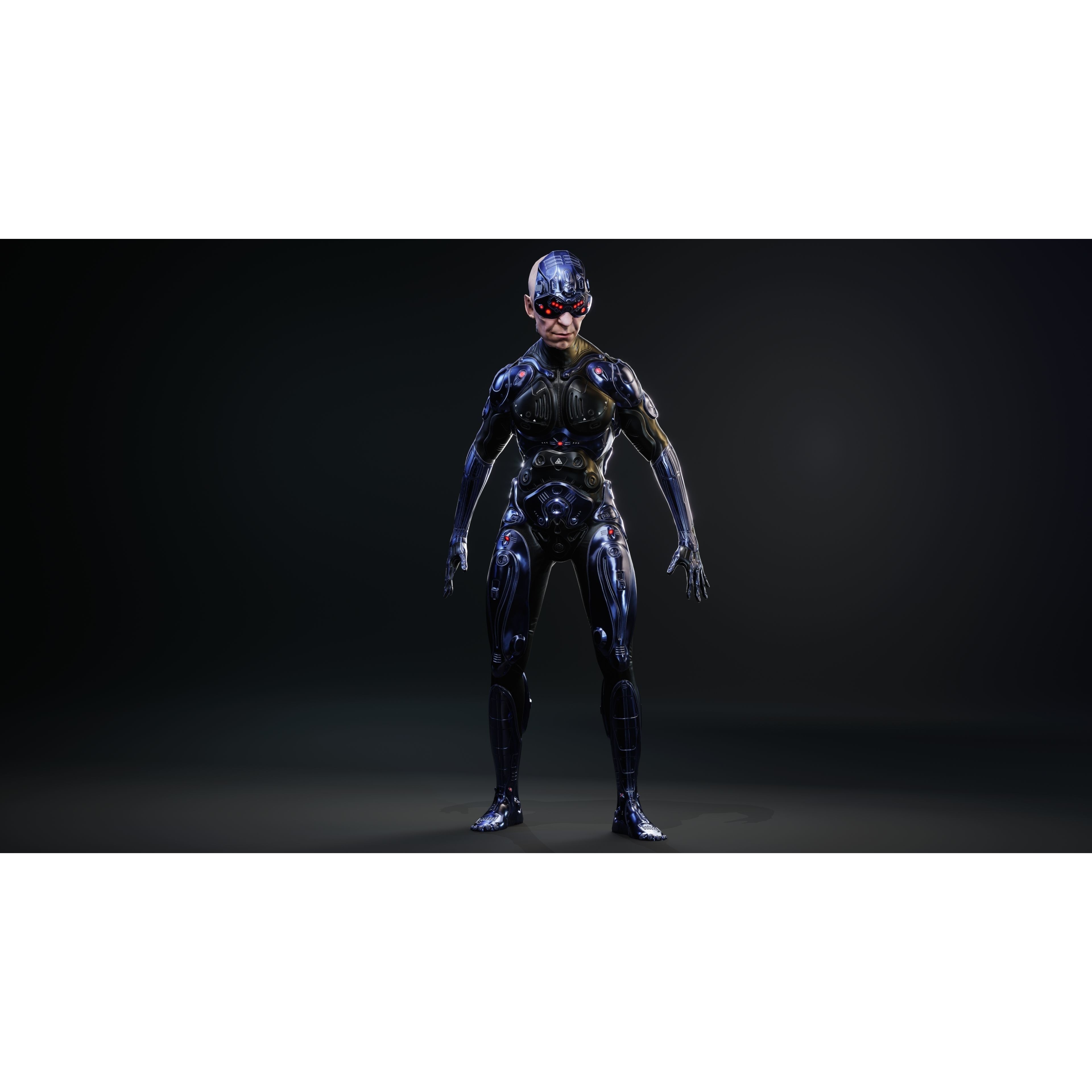 Sci-Fi Robot-M5 - Low-Poly Game-Ready 3D Model - View 4