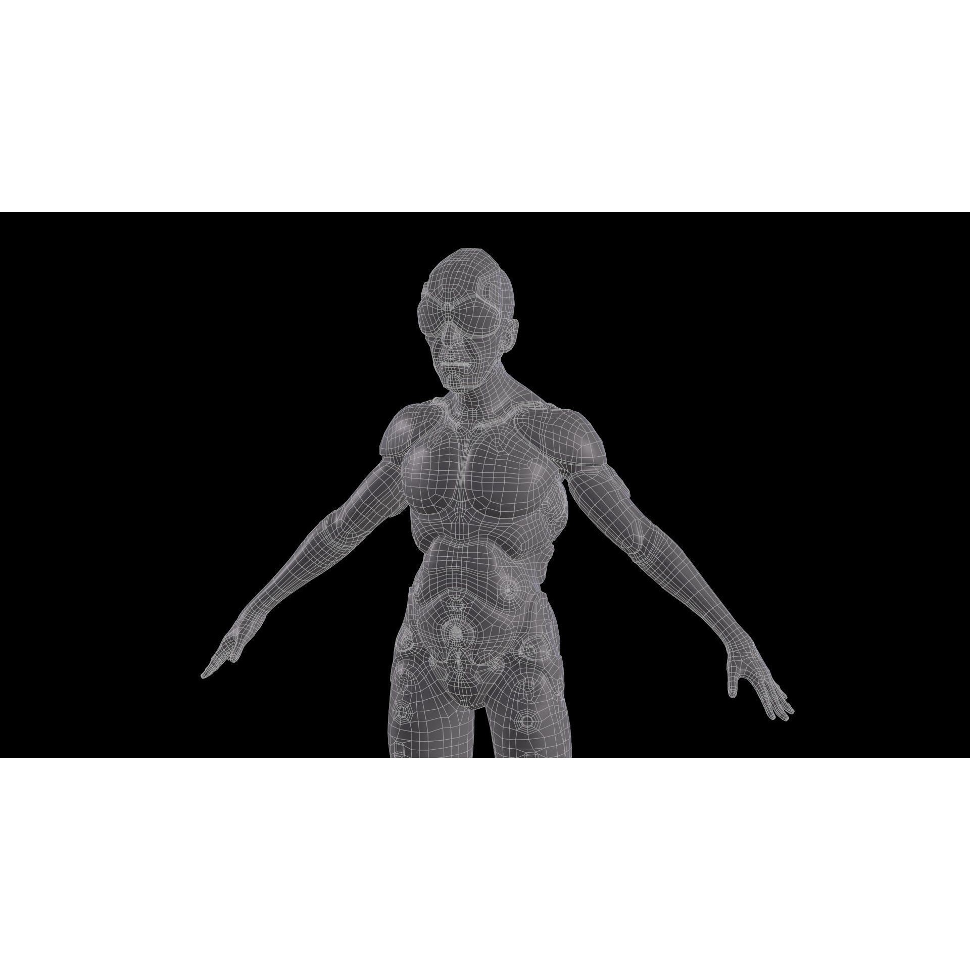 Sci-Fi Robot-M5 - Low-Poly Game-Ready 3D Model - View 46