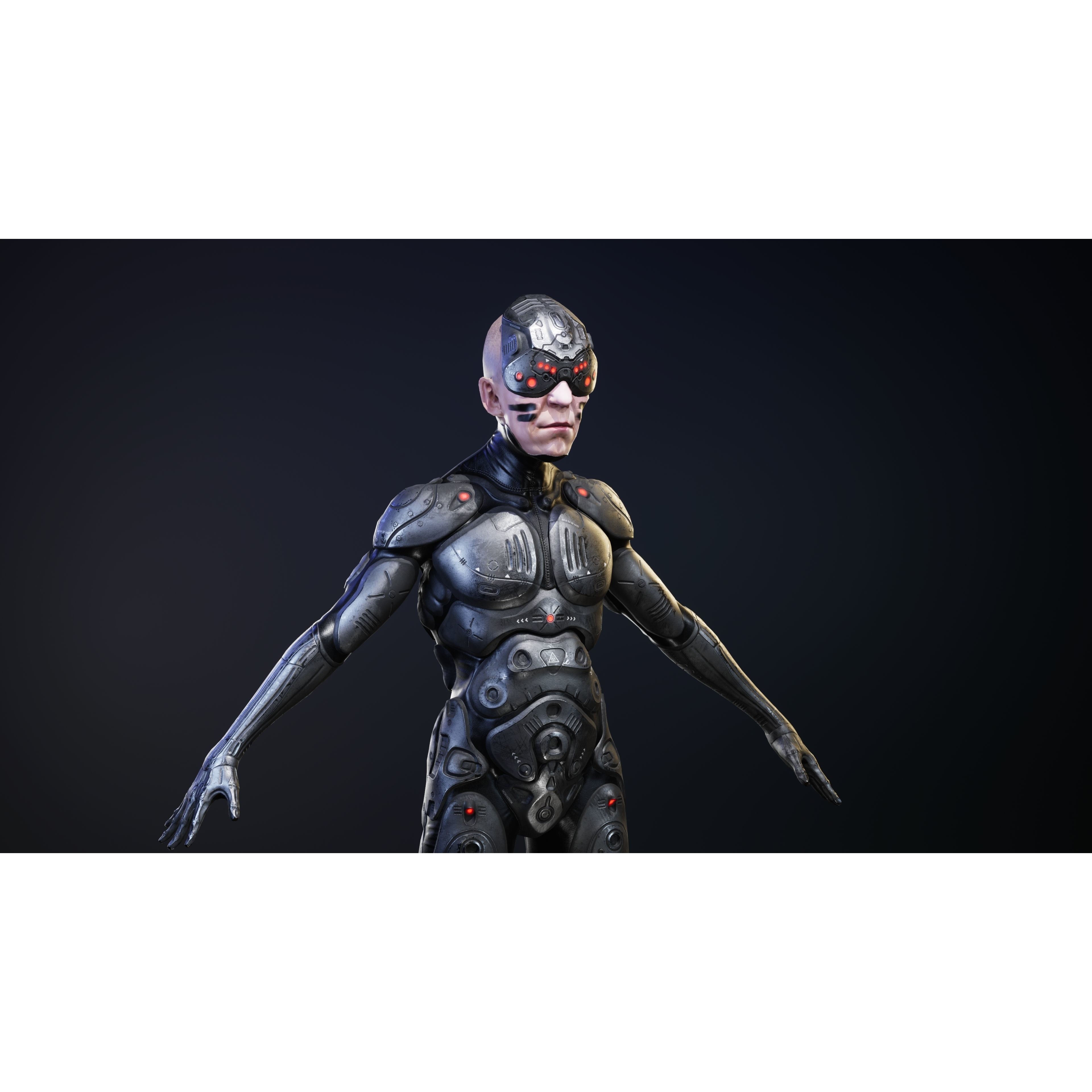Sci-Fi Robot-M5 - Low-Poly Game-Ready 3D Model - View 5