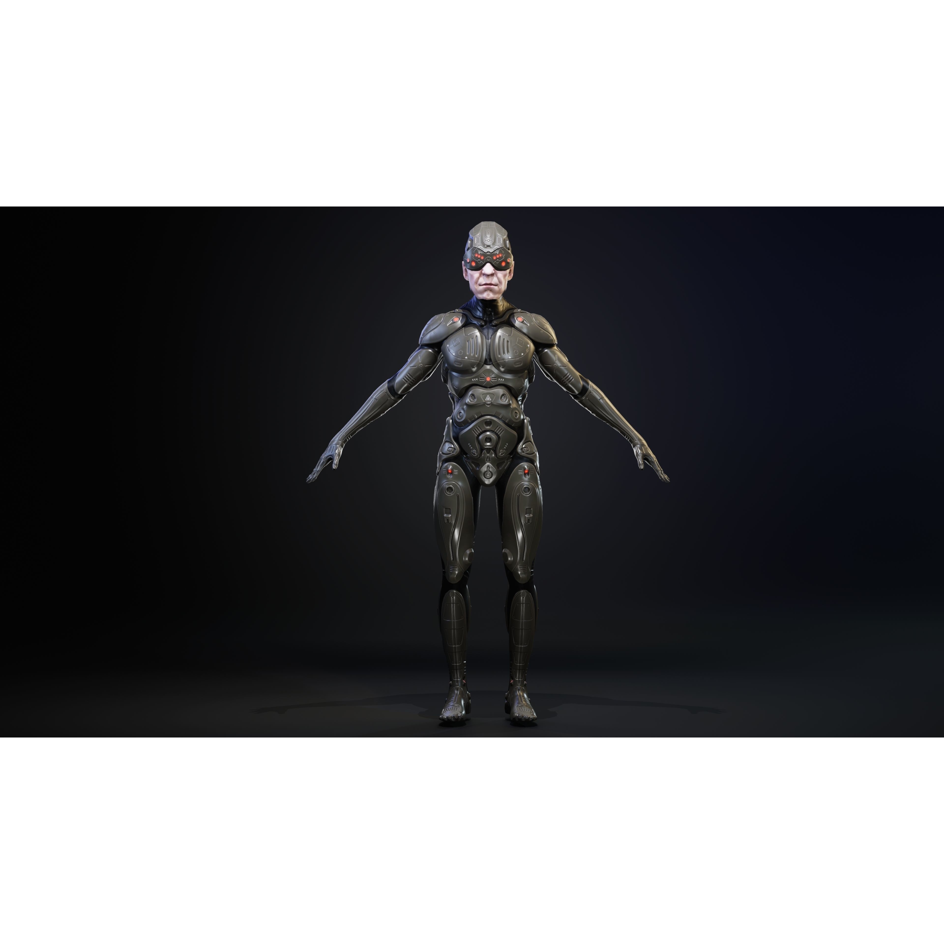 Sci-Fi Robot-M5 - Low-Poly Game-Ready 3D Model - View 8