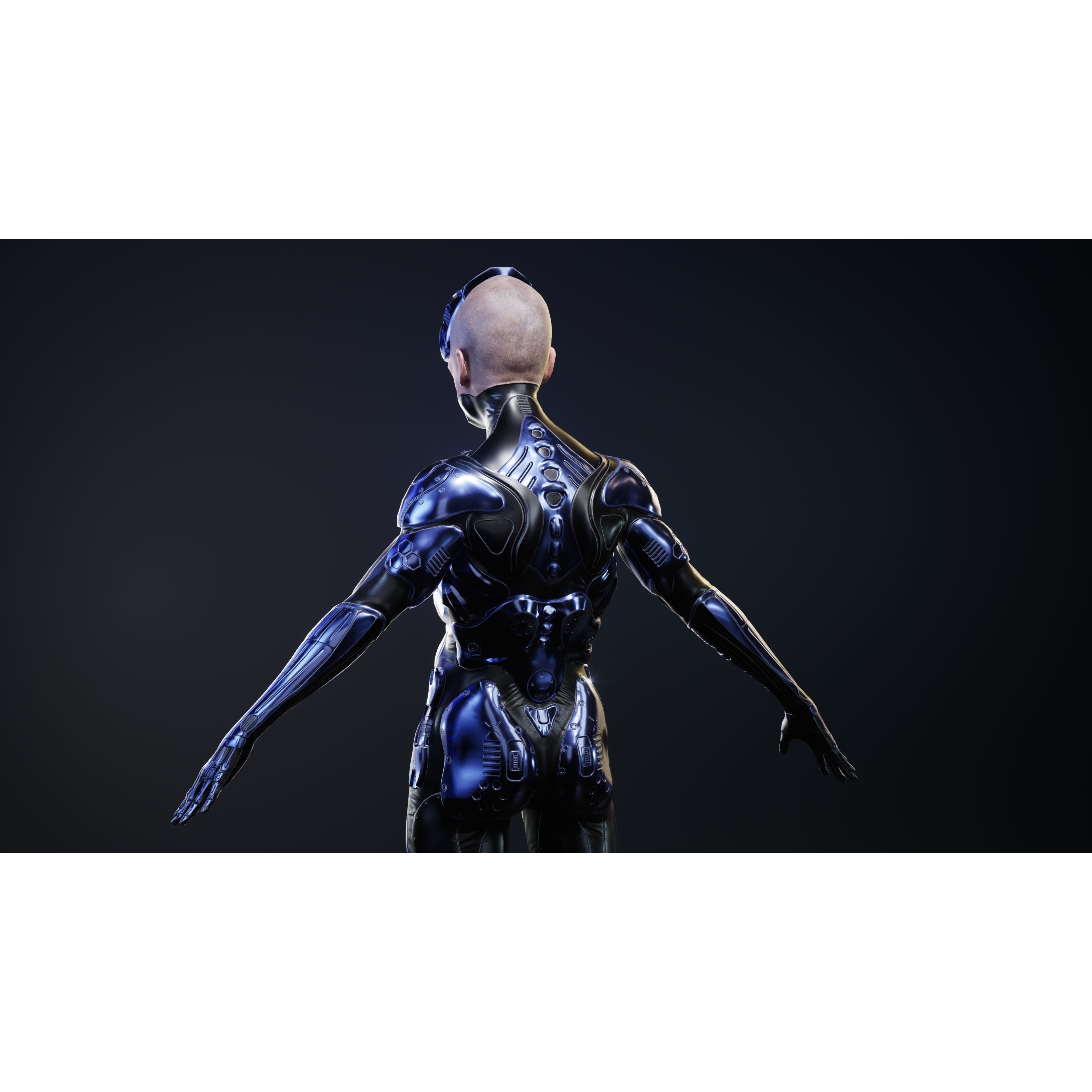 Sci-Fi Robot-M5 - Low-Poly Game-Ready 3D Model - View 9