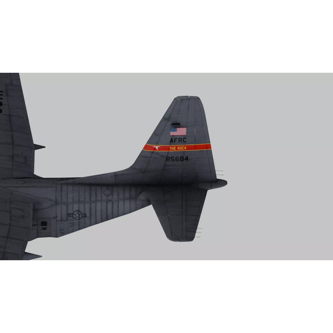 Lockheed C-130J 3D Model – Fully Rigged Low-Poly Game Asset, FBX - View 11