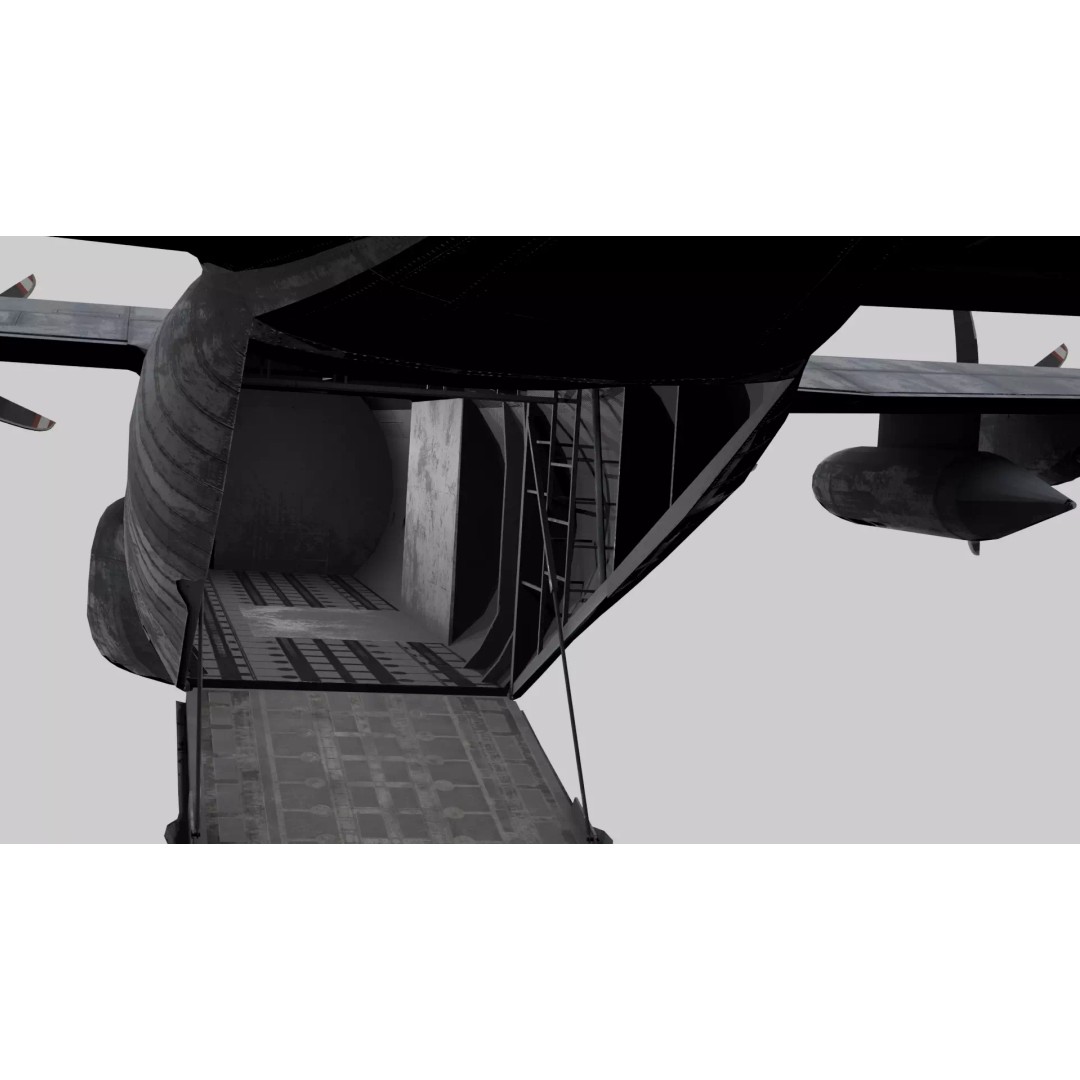 Lockheed C-130J 3D Model – Fully Rigged Low-Poly Game Asset, FBX - View 12