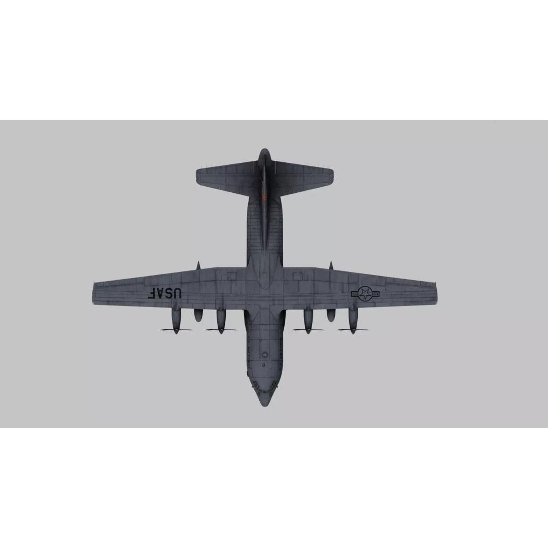 Lockheed C-130J 3D Model – Fully Rigged Low-Poly Game Asset, FBX - View 13