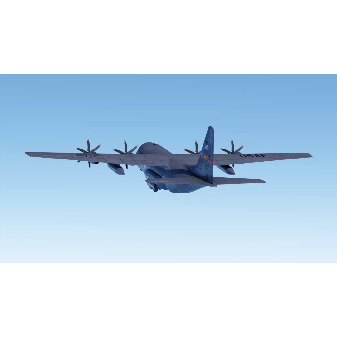 Lockheed C-130J 3D Model – Fully Rigged Low-Poly Game Asset, FBX - View 7