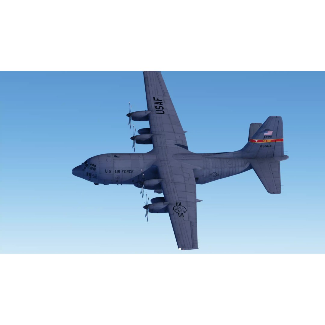 Lockheed C-130J 3D Model – Fully Rigged Low-Poly Game Asset, FBX - View 8