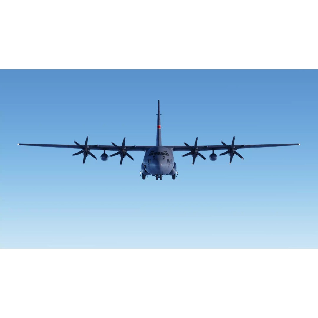 Lockheed C-130J 3D Model – Fully Rigged Low-Poly Game Asset, FBX - View 9