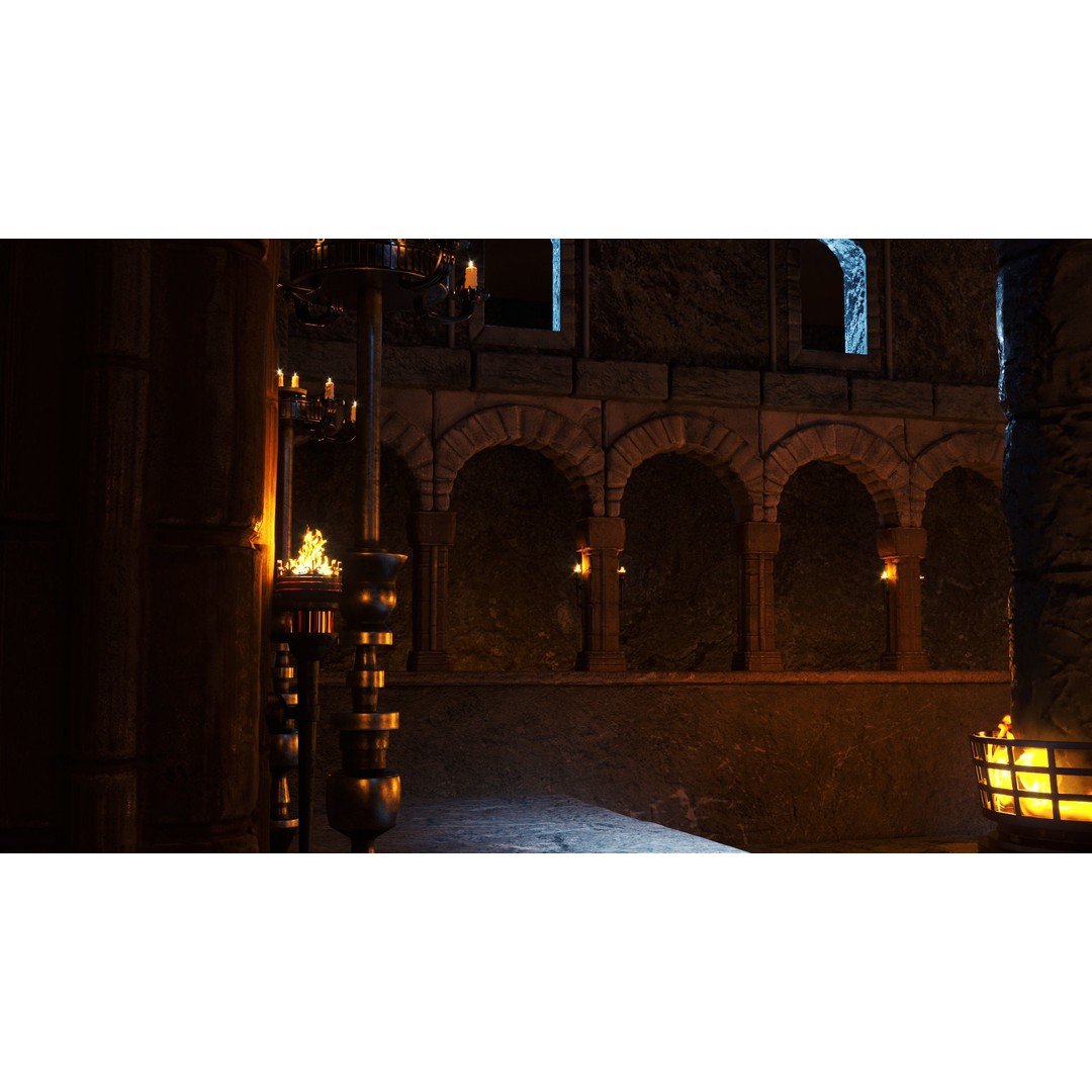 Stone Castle 3D Model – Medieval Architecture with 4K Textures, FBX, OBJ - View 10