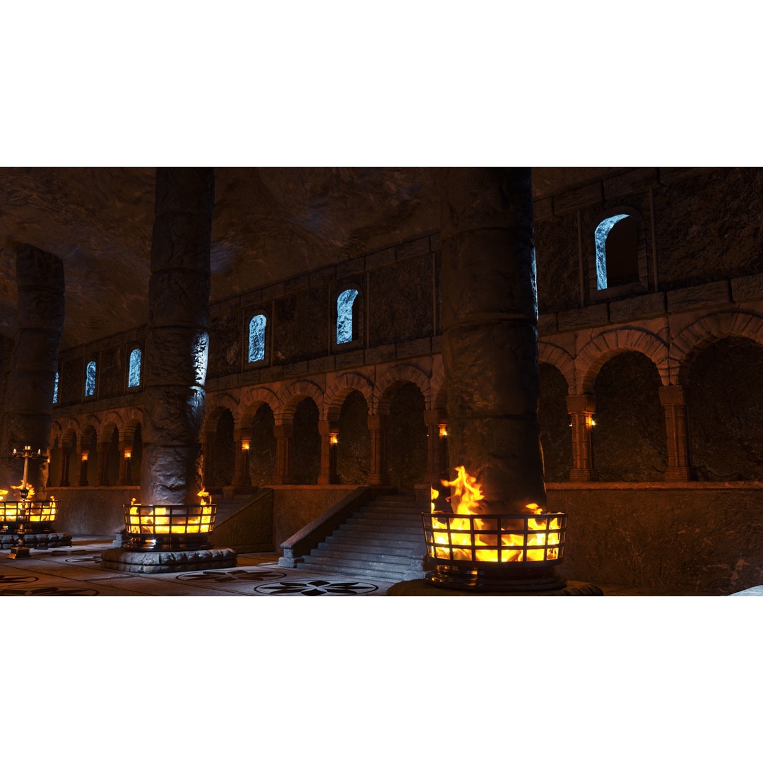 Stone Castle 3D Model – Medieval Architecture with 4K Textures, FBX, OBJ - View 11