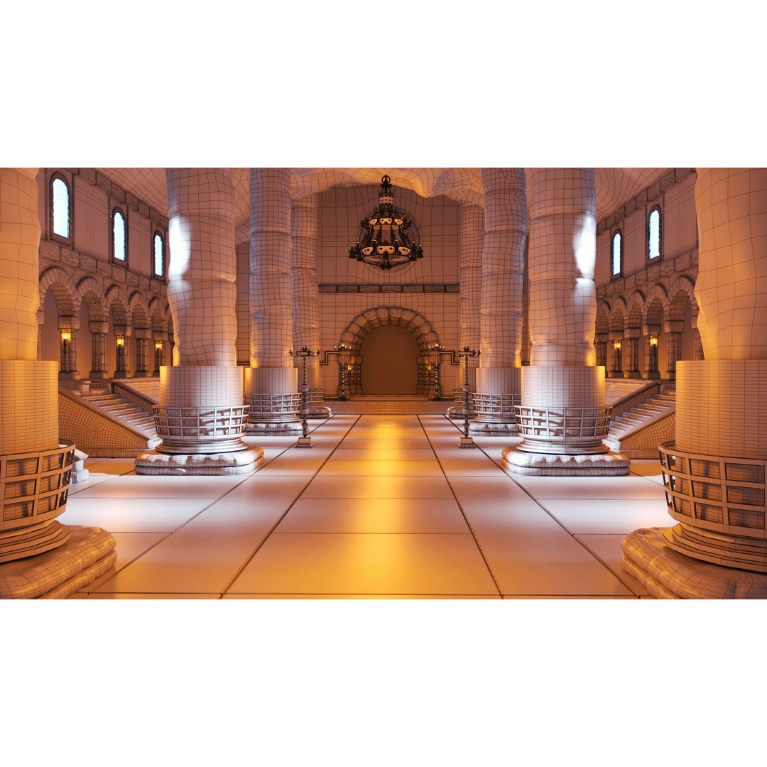 Stone Castle 3D Model – Medieval Architecture with 4K Textures, FBX, OBJ - View 14