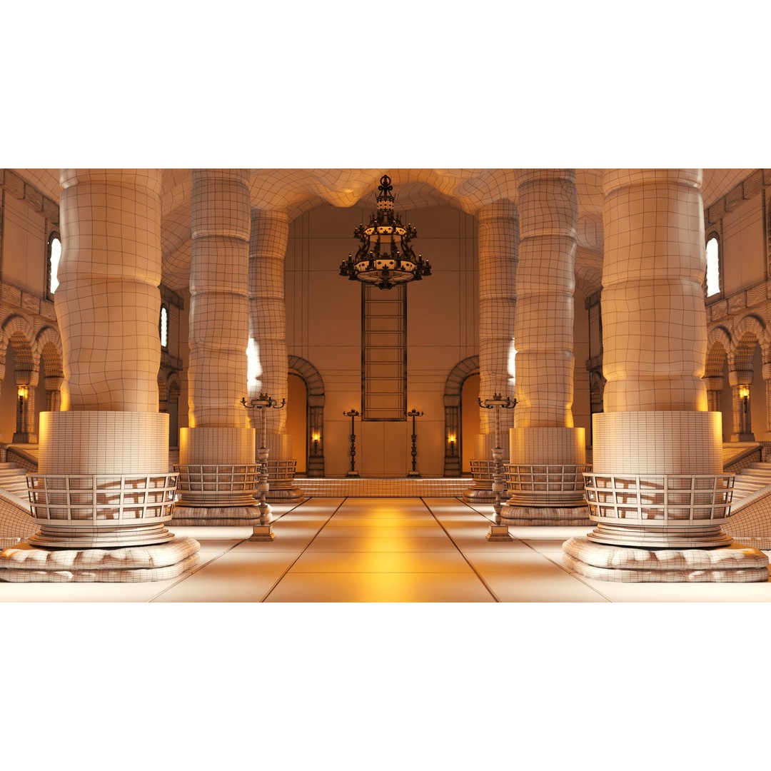 Stone Castle 3D Model – Medieval Architecture with 4K Textures, FBX, OBJ - View 15