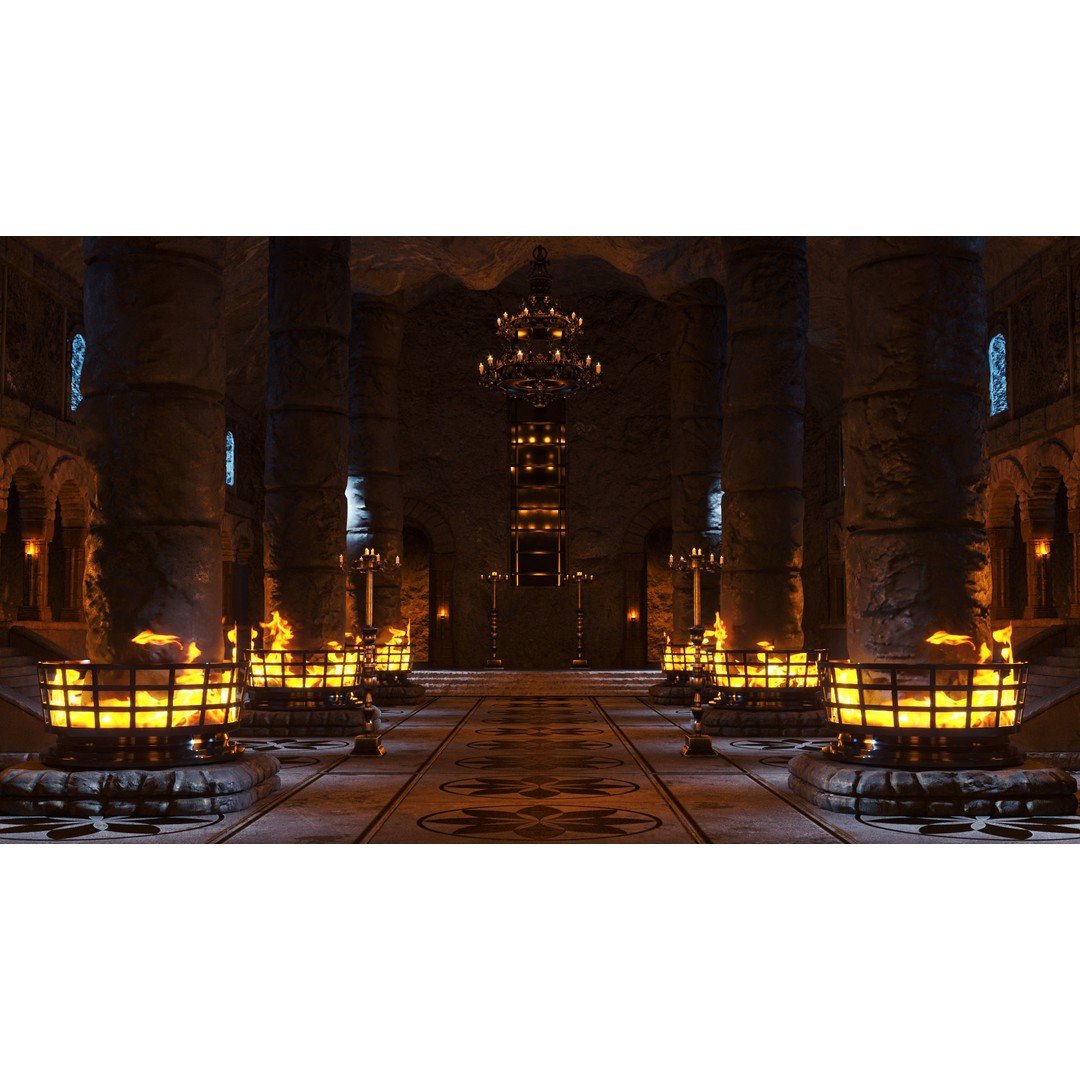 Stone Castle 3D Model – Medieval Architecture with 4K Textures, FBX, OBJ - View 4