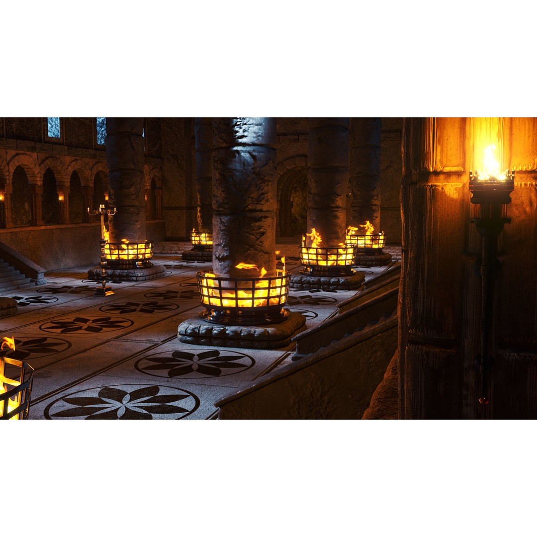 Stone Castle 3D Model – Medieval Architecture with 4K Textures, FBX, OBJ - View 5