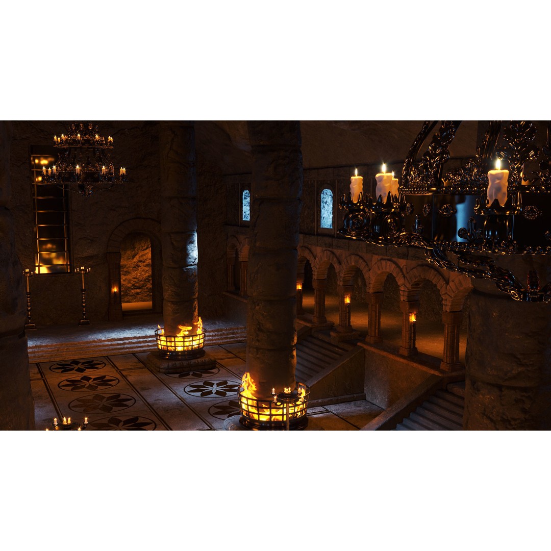 Stone Castle 3D Model – Medieval Architecture with 4K Textures, FBX, OBJ - View 6