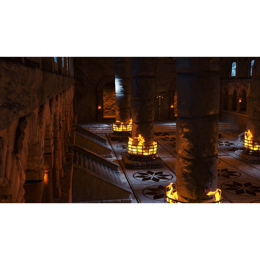 Stone Castle 3D Model – Medieval Architecture with 4K Textures, FBX, OBJ - View 7