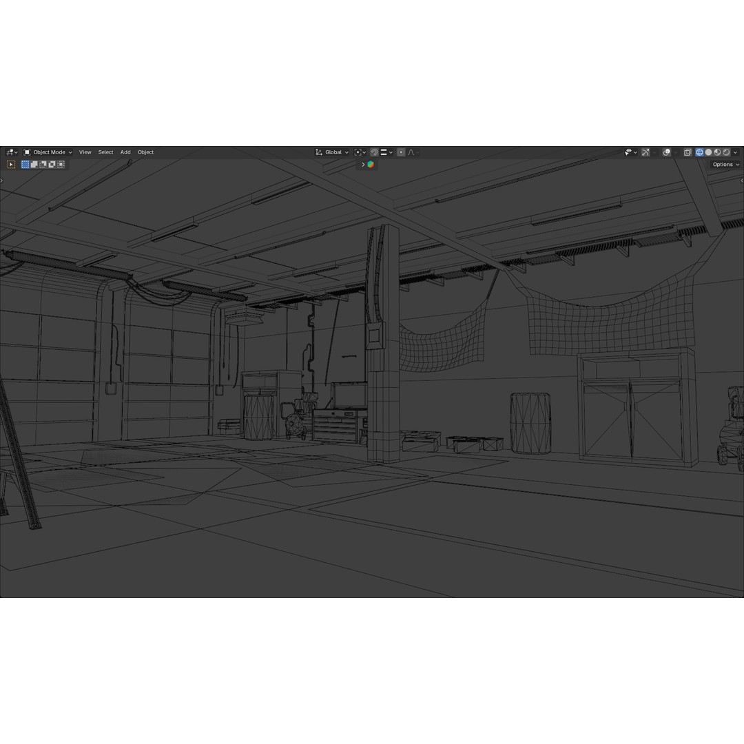 Garage 3D Model – PBR Interior Asset for Car Renders, FBX, OBJ - View 13