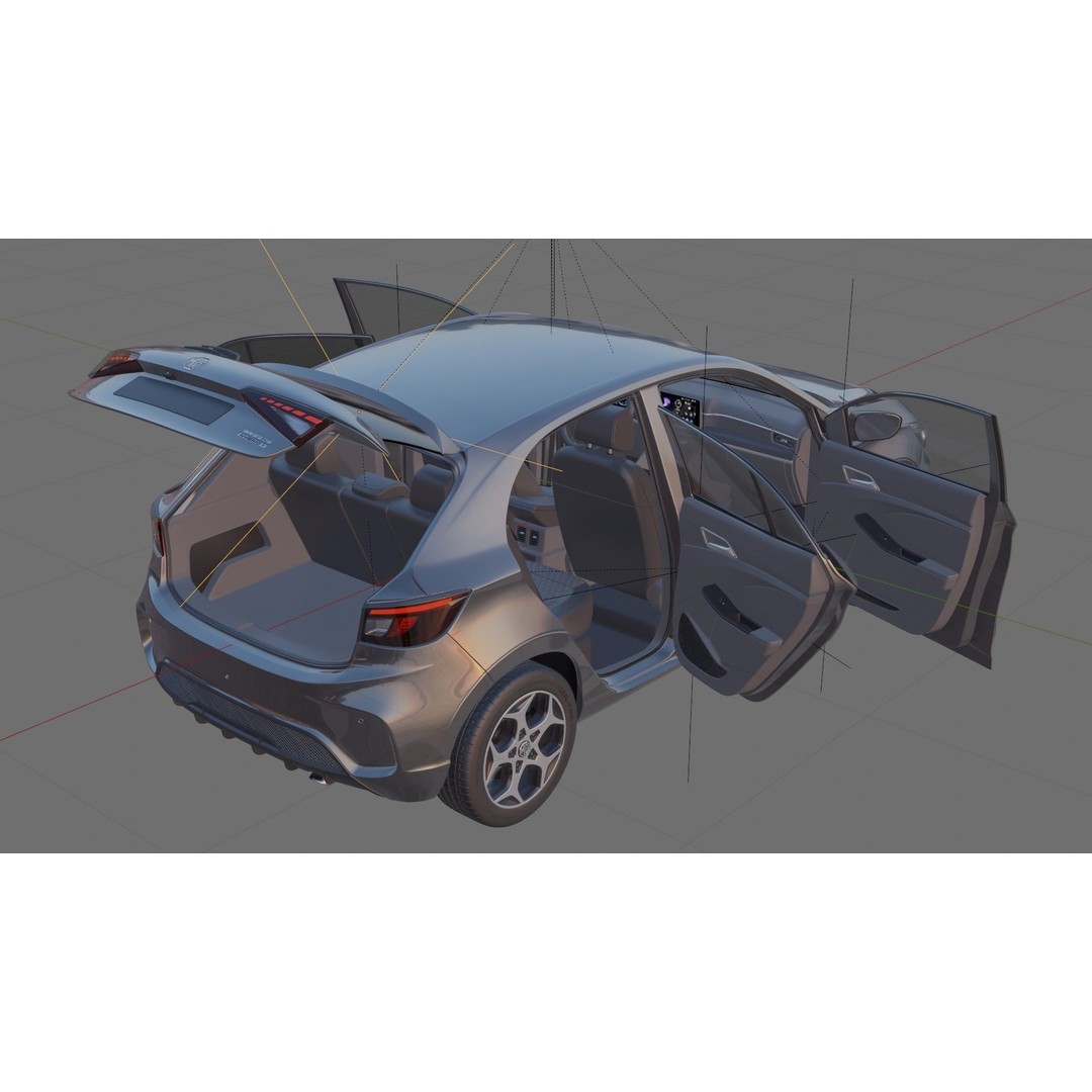 MG 3 2025 3D Model – Detailed Car Interior and Exterior, FBX, OBJ - View 25