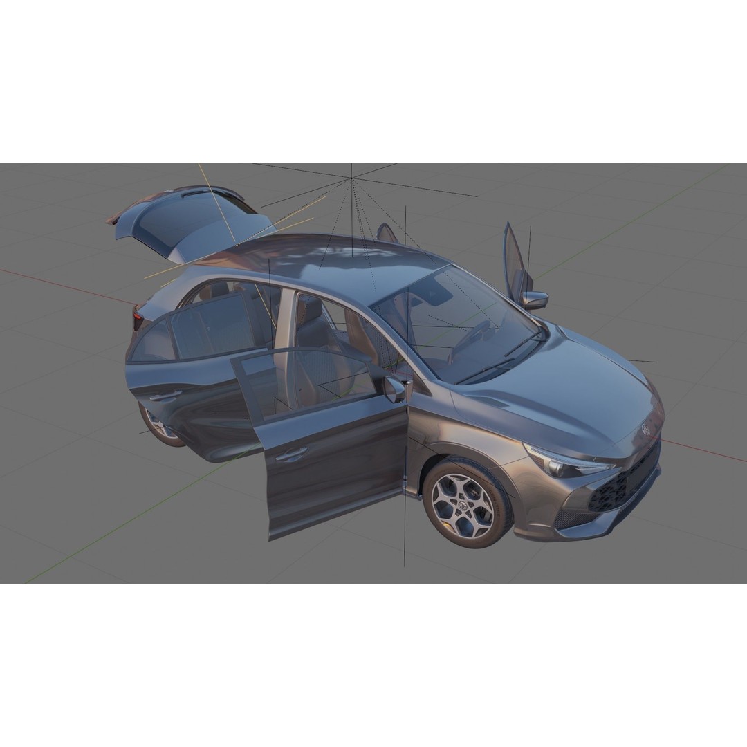 MG 3 2025 3D Model – Detailed Car Interior and Exterior, FBX, OBJ - View 26