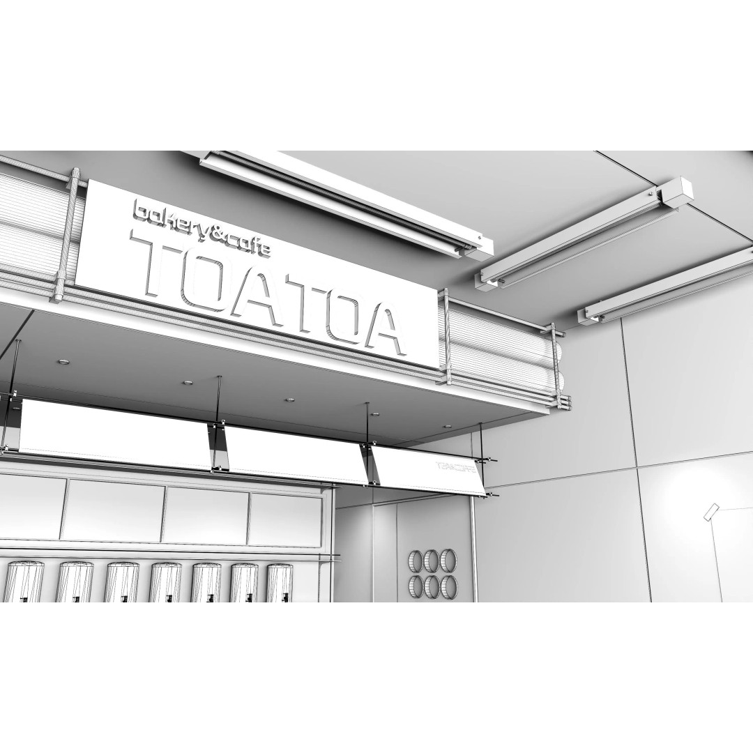 Coffee Shop 3D Model – Modern Interior Design, FBX & OBJ Formats