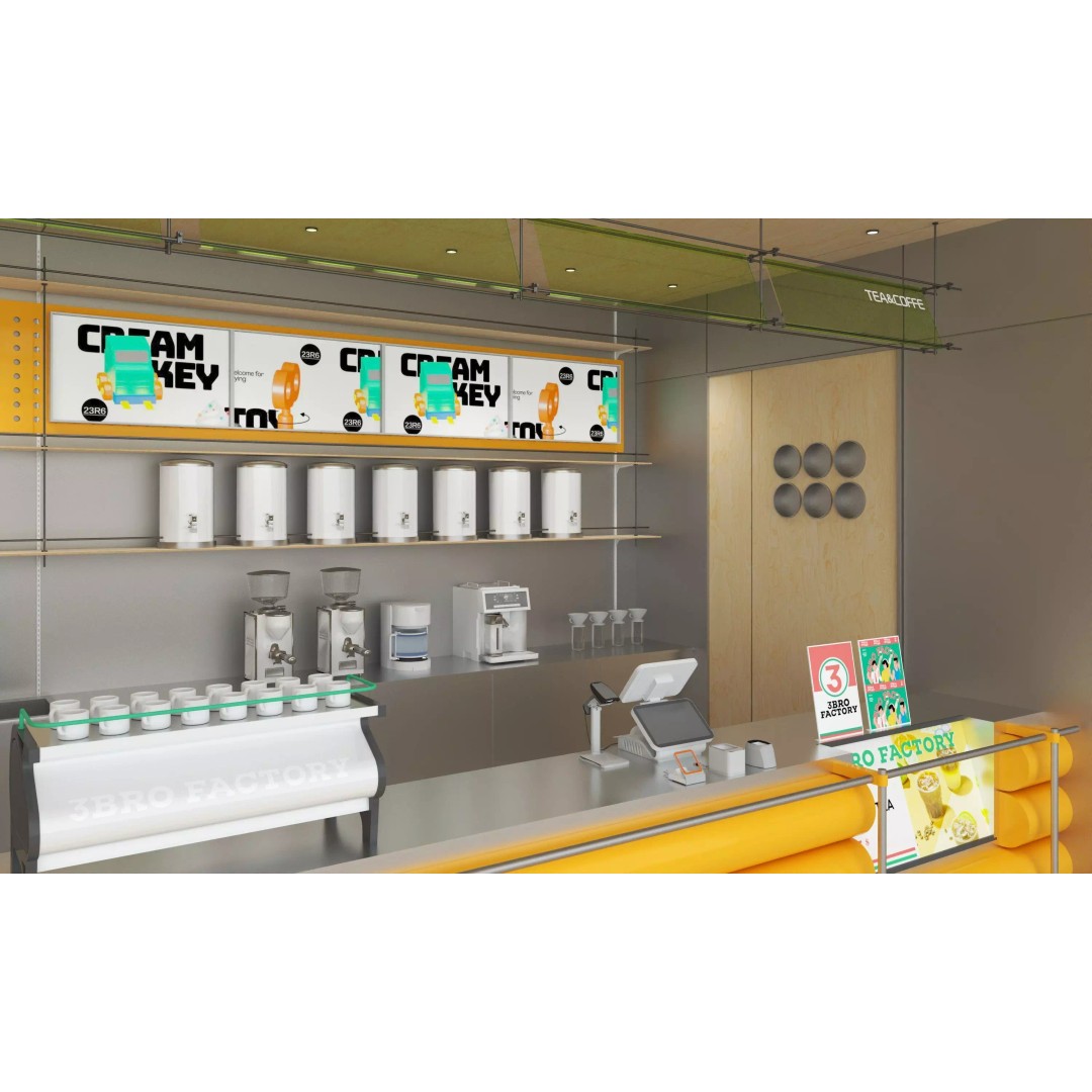 Coffee Shop 3D Model – Modern Interior Design, FBX & OBJ Formats - View 11