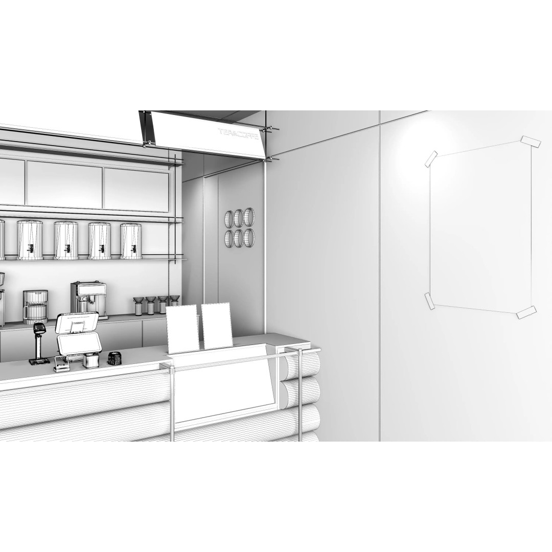 Coffee Shop 3D Model – Modern Interior Design, FBX & OBJ Formats - View 16