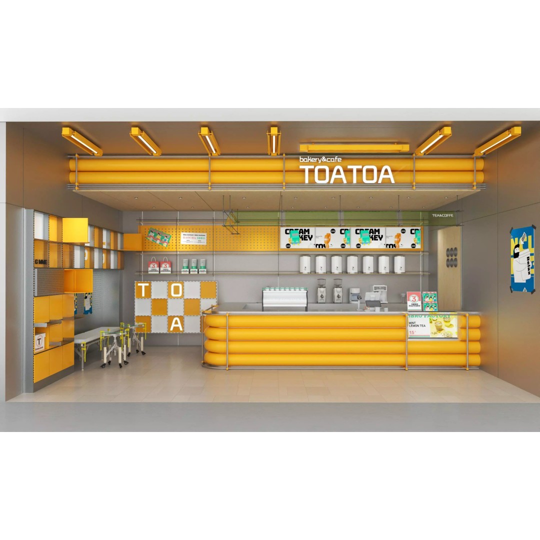 Coffee Shop 3D Model – Modern Interior Design, FBX & OBJ Formats - View 2