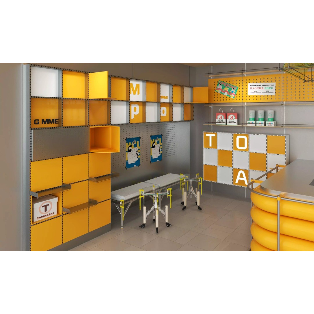 Coffee Shop 3D Model – Modern Interior Design, FBX & OBJ Formats - View 3