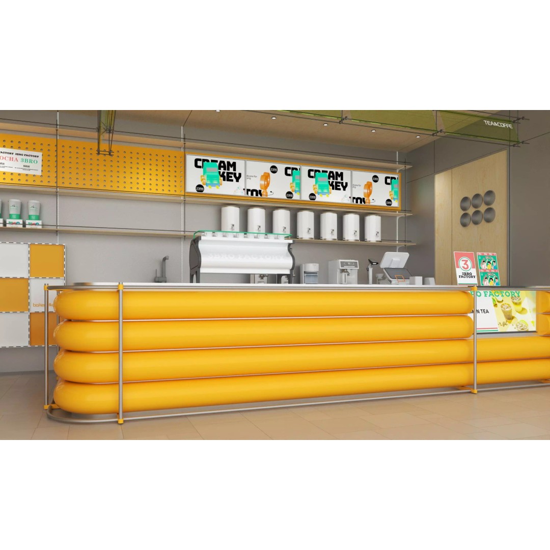 Coffee Shop 3D Model – Modern Interior Design, FBX & OBJ Formats - View 6