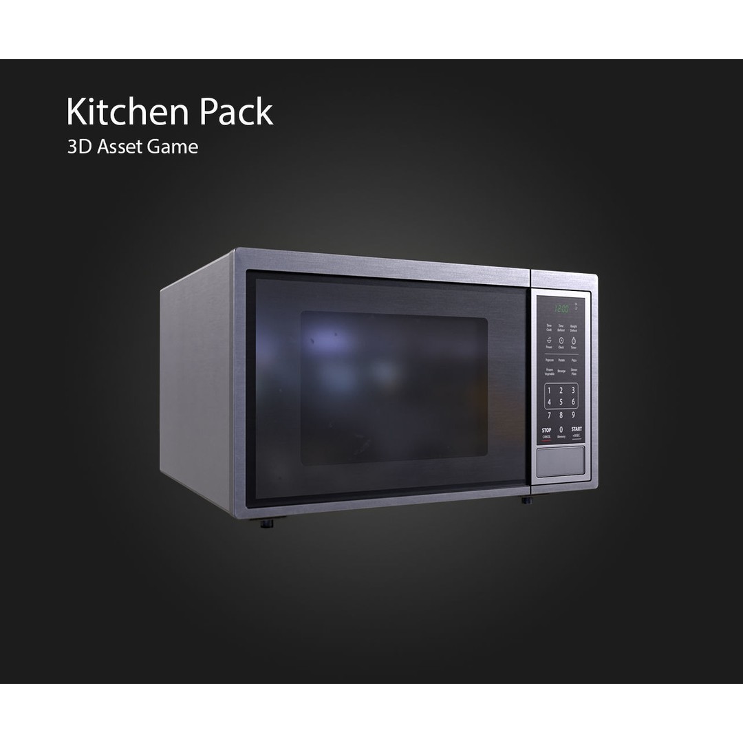 Kitchen Appliances 3D Model – Low Poly Game Ready, PBR Textures - View 11