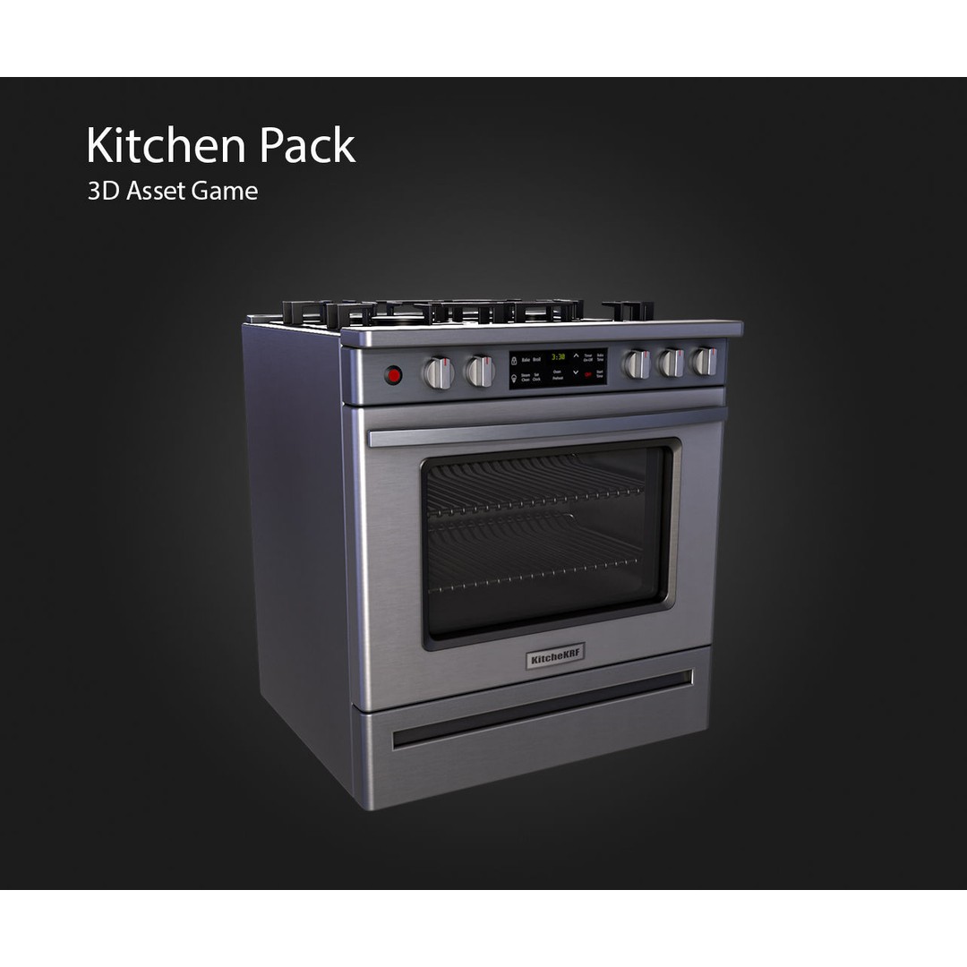 Kitchen Appliances 3D Model – Low Poly Game Ready, PBR Textures - View 12