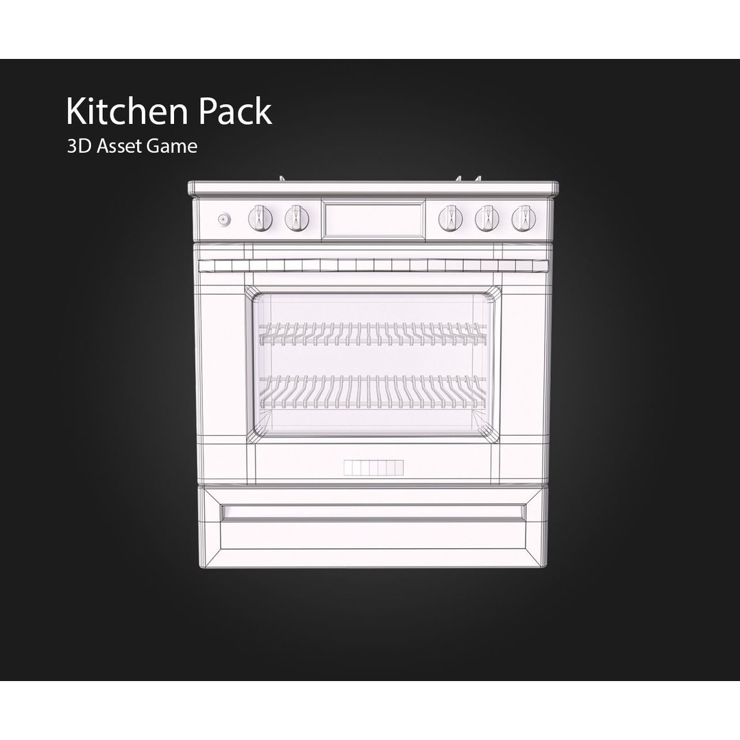 Kitchen Appliances 3D Model – Low Poly Game Ready, PBR Textures - View 13