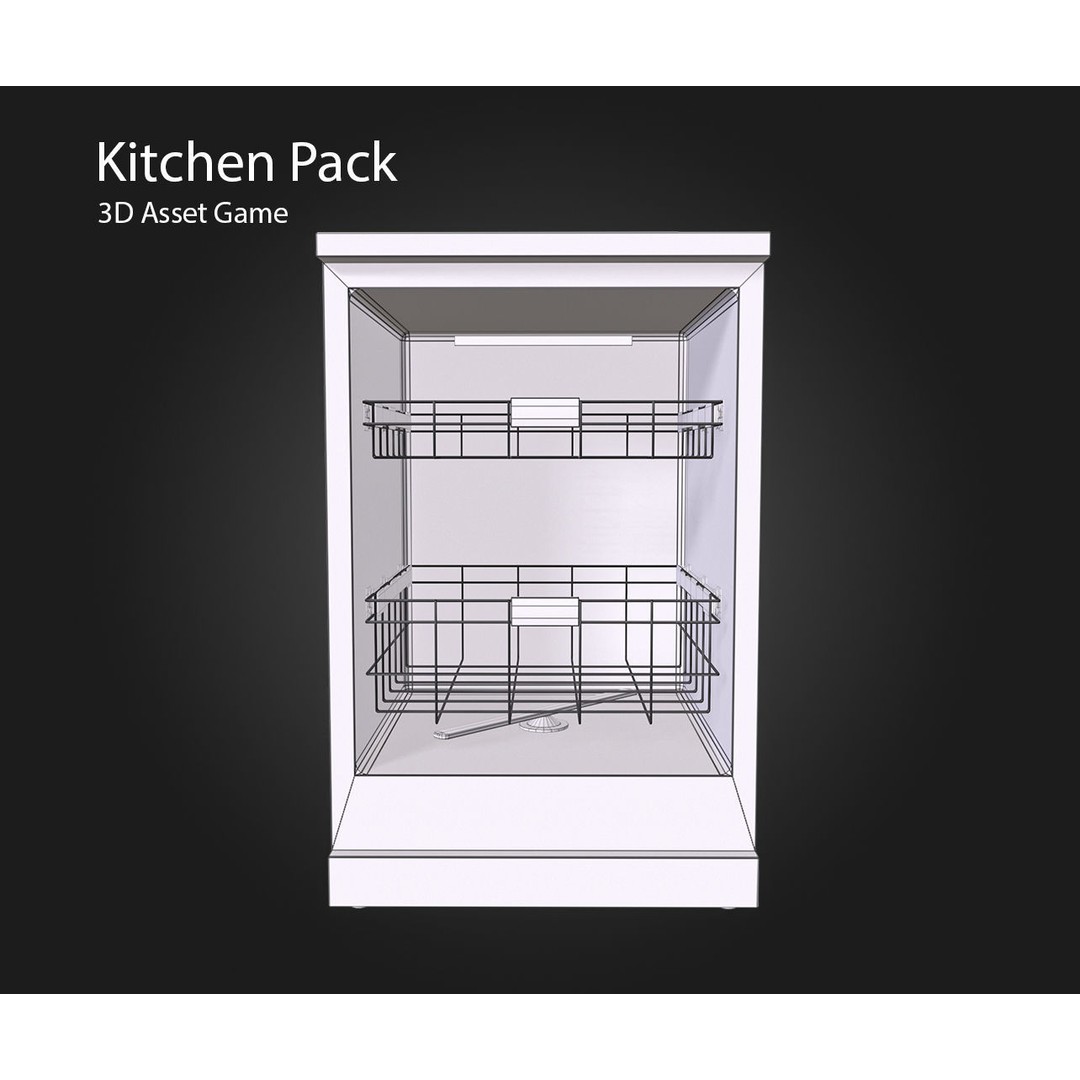 Kitchen Appliances 3D Model – Low Poly Game Ready, PBR Textures - View 14