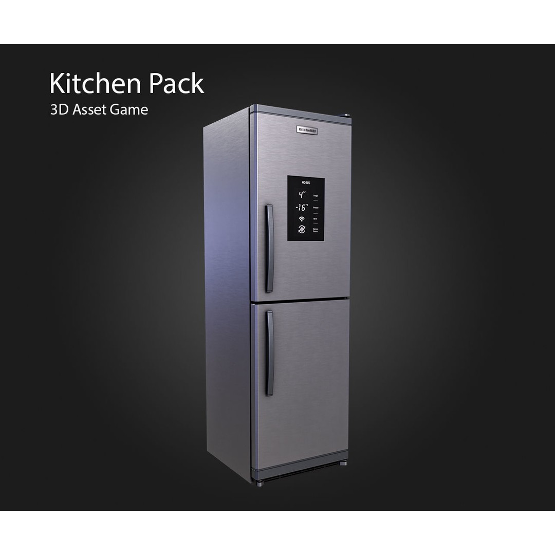 Kitchen Appliances 3D Model – Low Poly Game Ready, PBR Textures - View 9