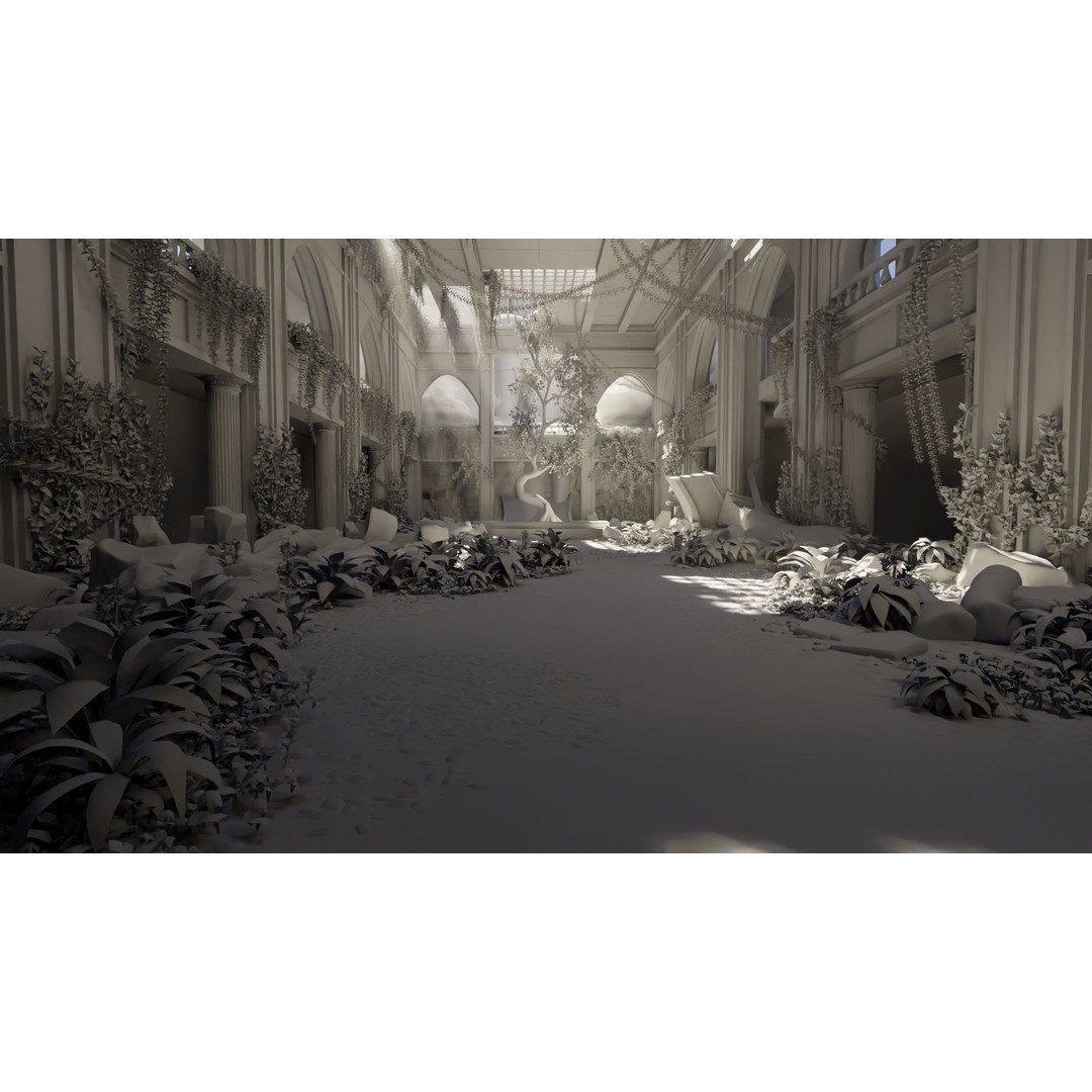 Sacred Tree Scene 3D Model – High Poly Game Asset, Blender, FBX, OBJ - View 11