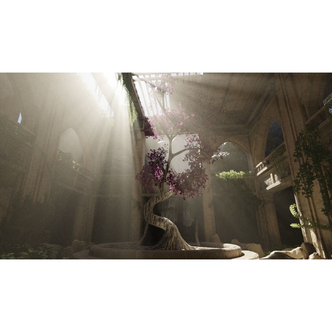 Sacred Tree Scene 3D Model – High Poly Game Asset, Blender, FBX, OBJ - View 4