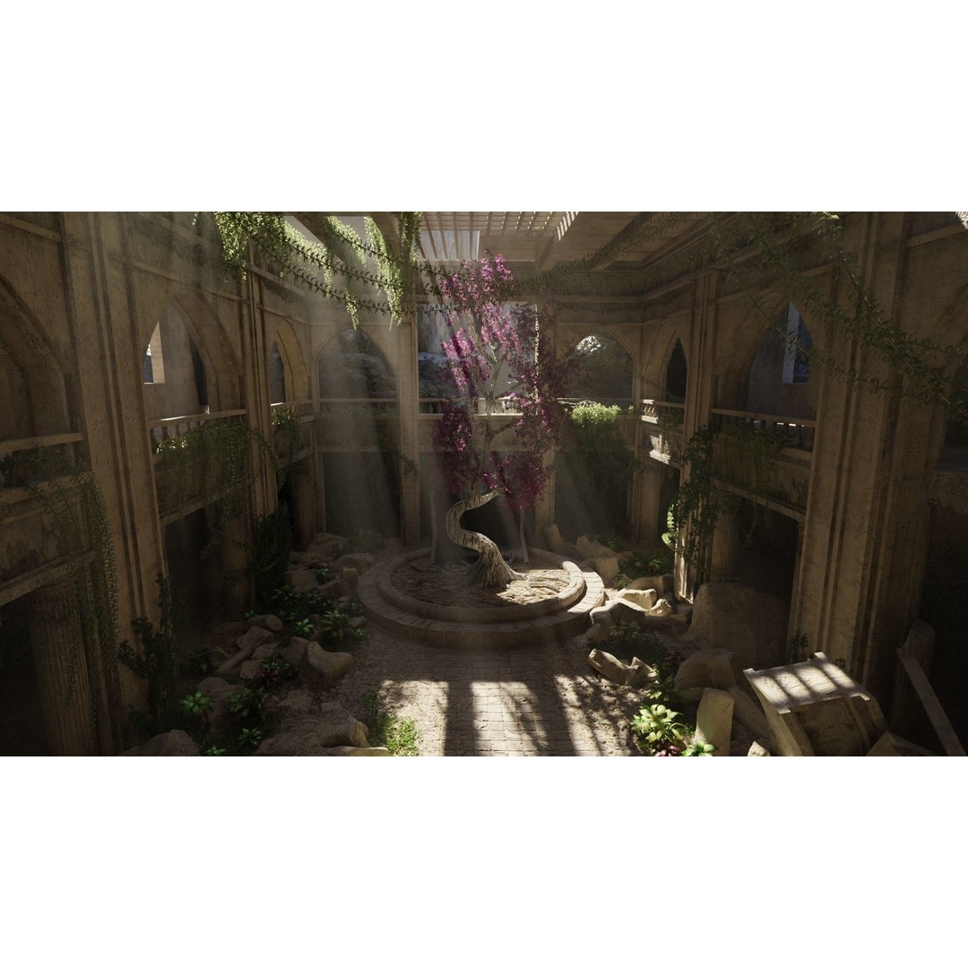 Sacred Tree Scene 3D Model – High Poly Game Asset, Blender, FBX, OBJ - View 5