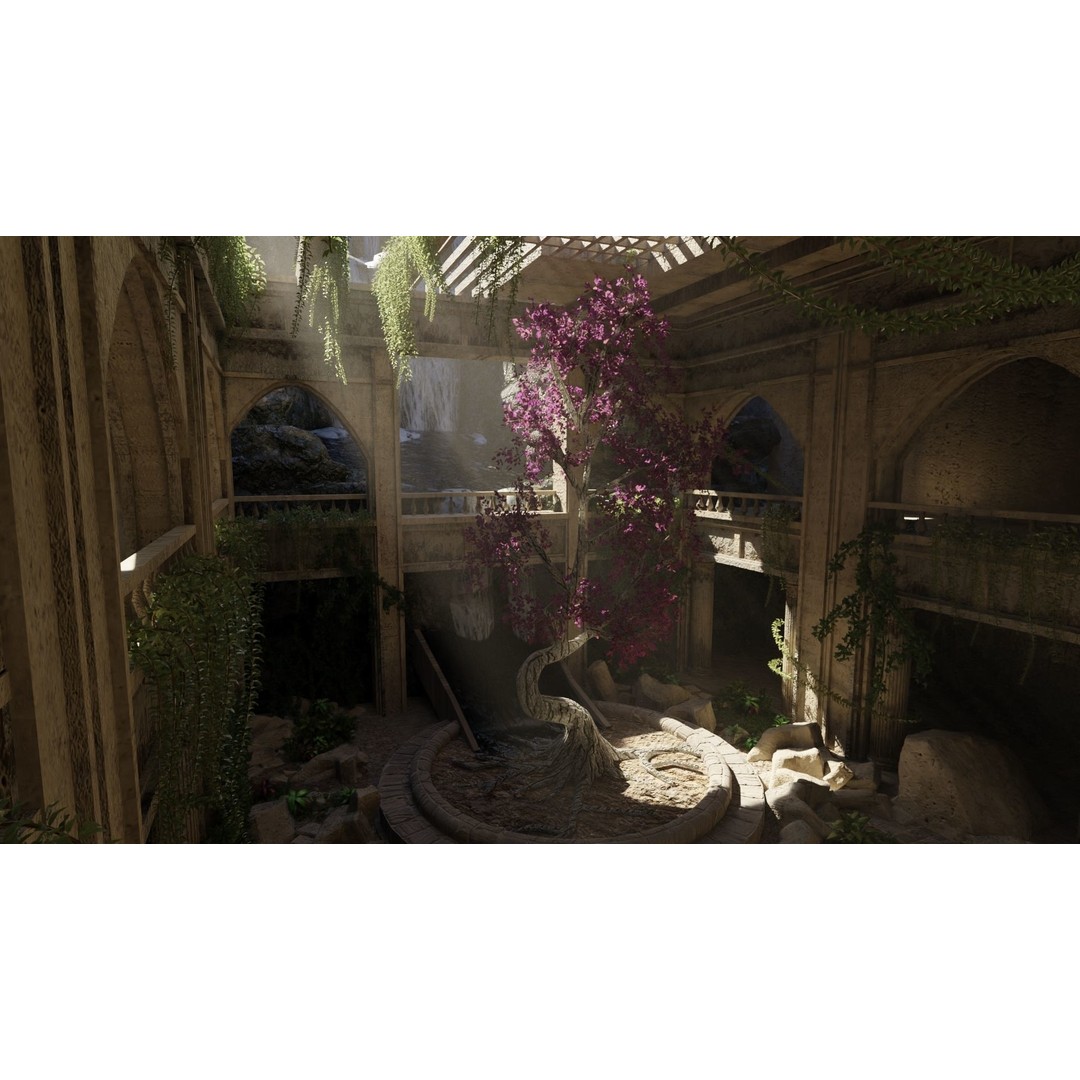 Sacred Tree Scene 3D Model – High Poly Game Asset, Blender, FBX, OBJ - View 7