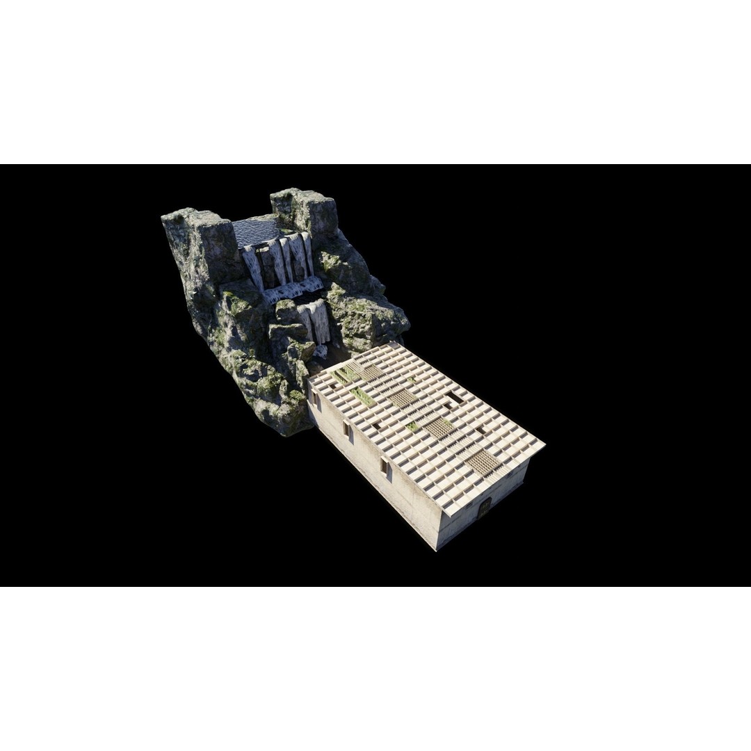 Sacred Tree Scene 3D Model – High Poly Game Asset, Blender, FBX, OBJ - View 9