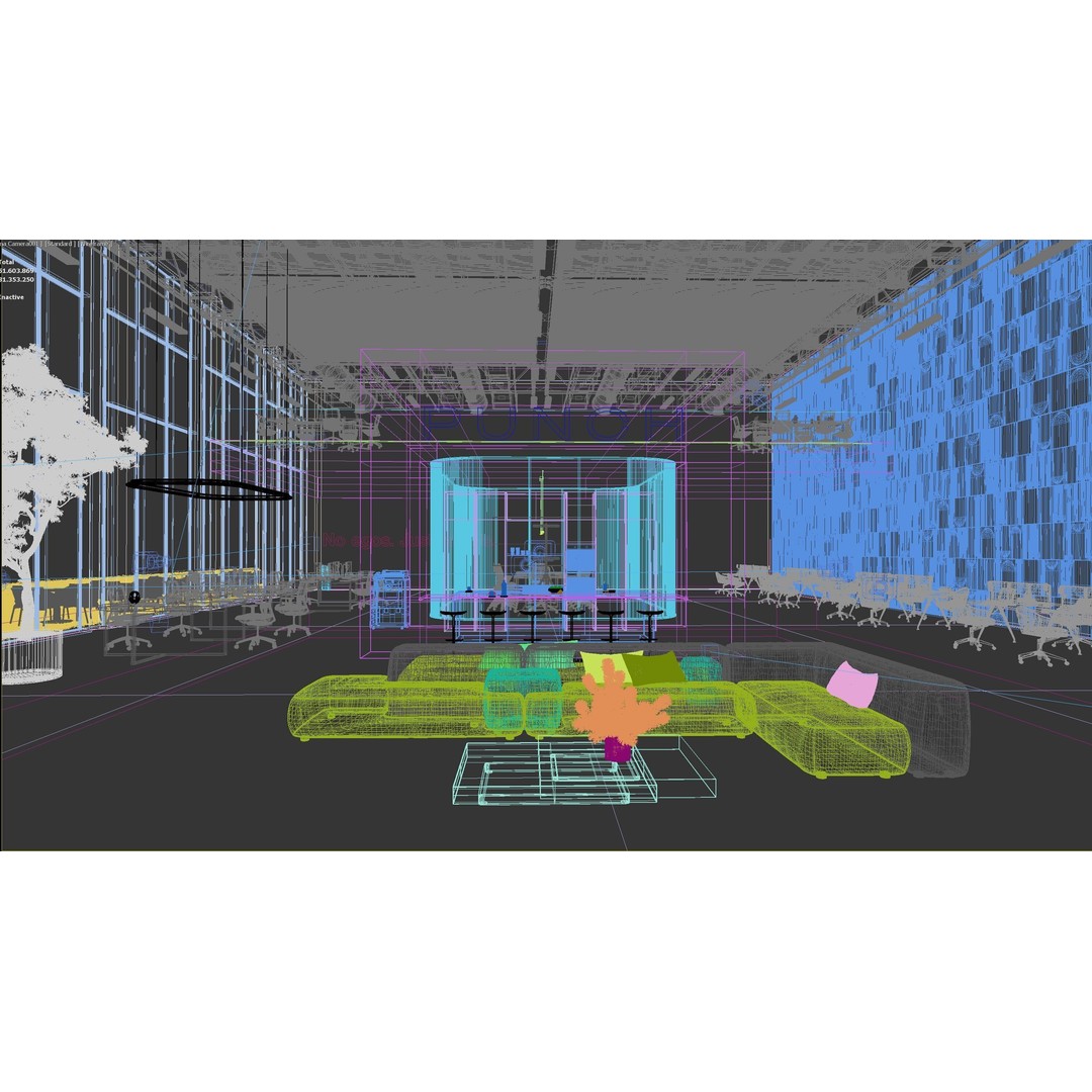 Open Office IV 3D Model – Detailed Architectural Scene, FBX, Corona Render