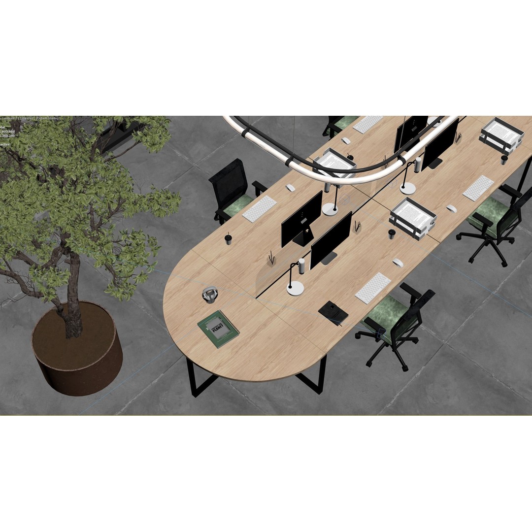 Open Office IV 3D Model – Detailed Architectural Scene, FBX, Corona Render - View 15